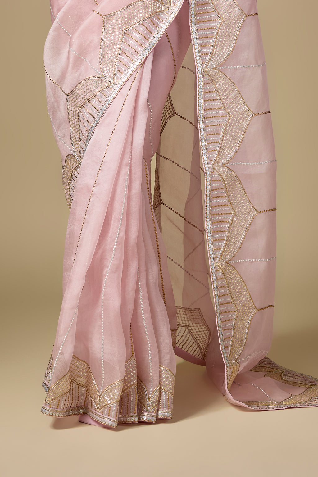 Domes Border Saree Set