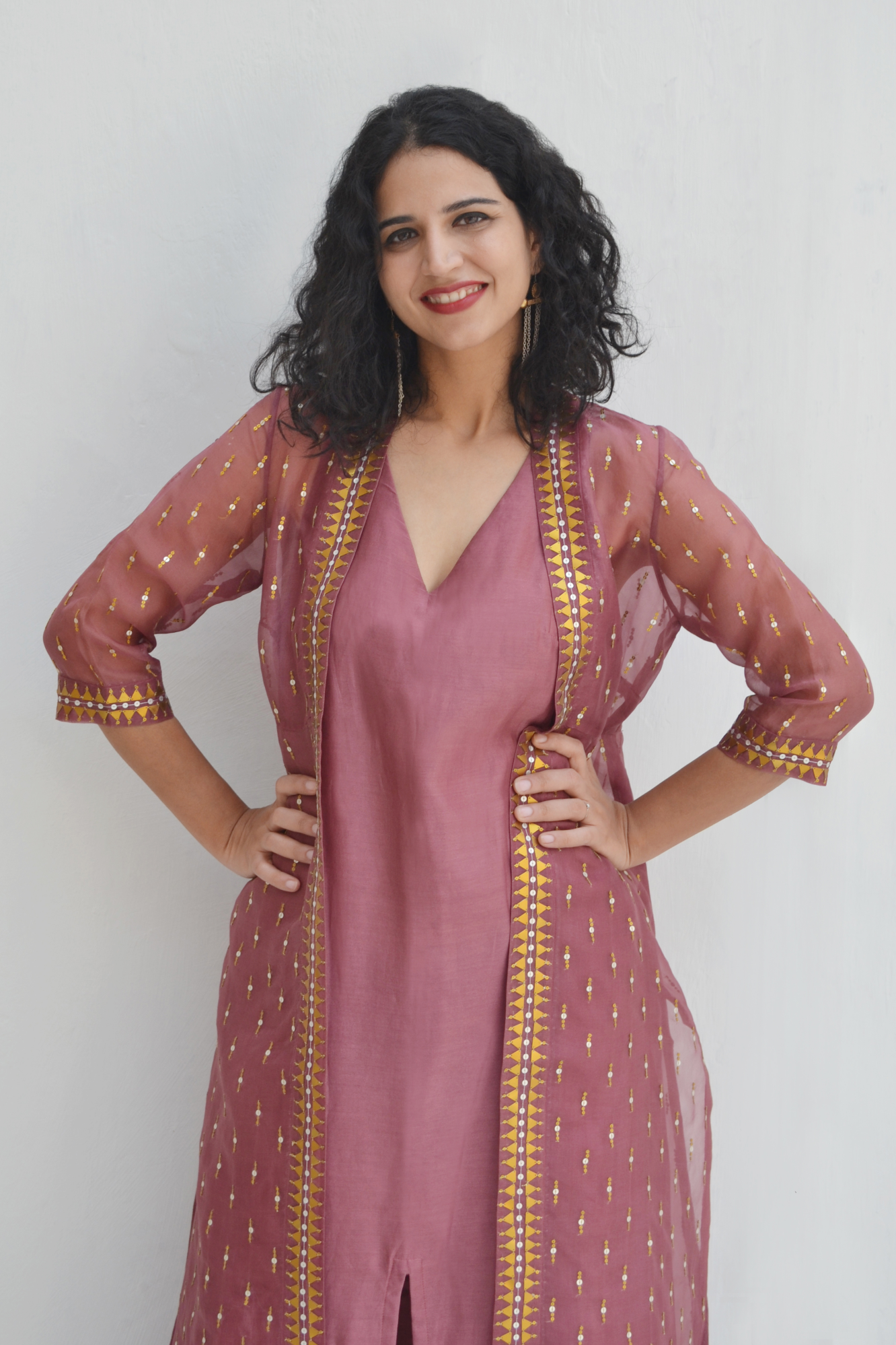 Fence Motif Jacket Set