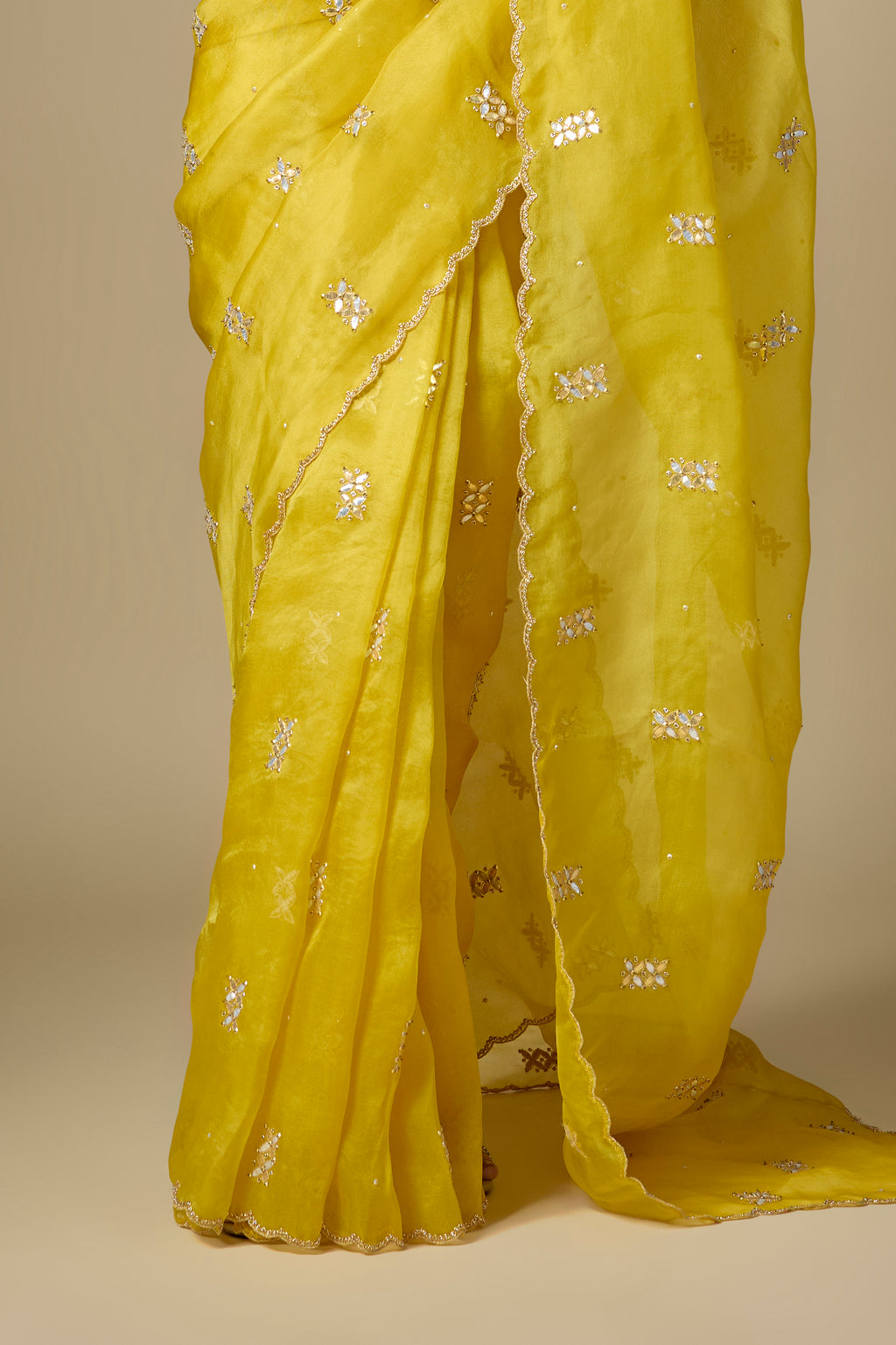 Gota-Patti Jaal Blouse Saree Set