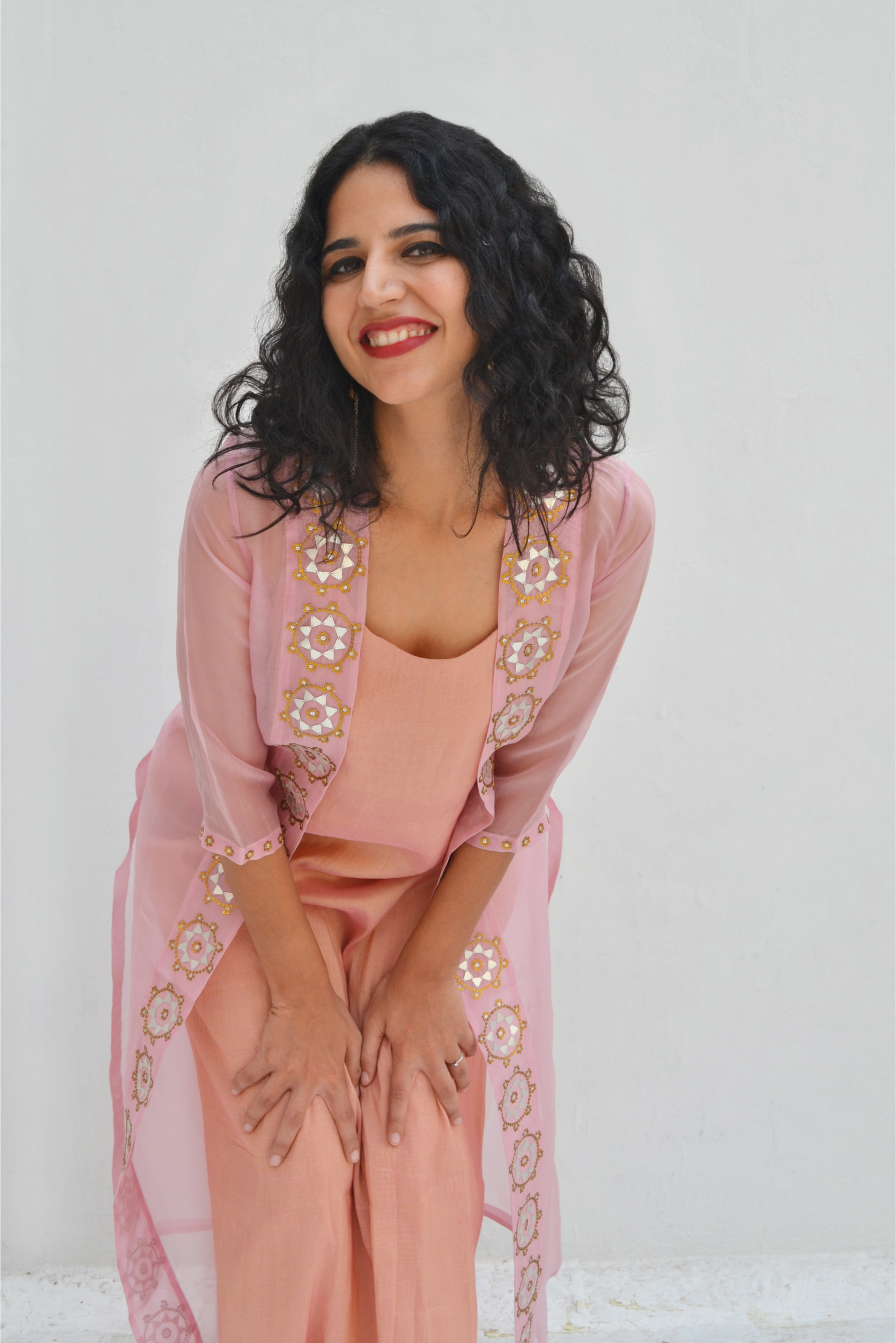 Roundels Motif Border Jacket Set