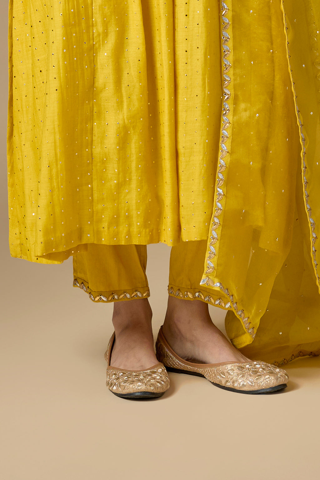 Gota-Patti Jaal Yoke Kurta Set