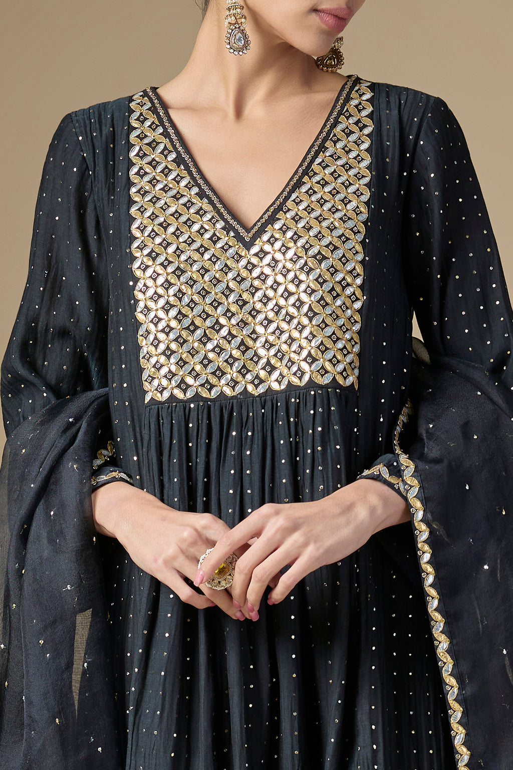Gota-Patti Jaal Yoke Kurta Set