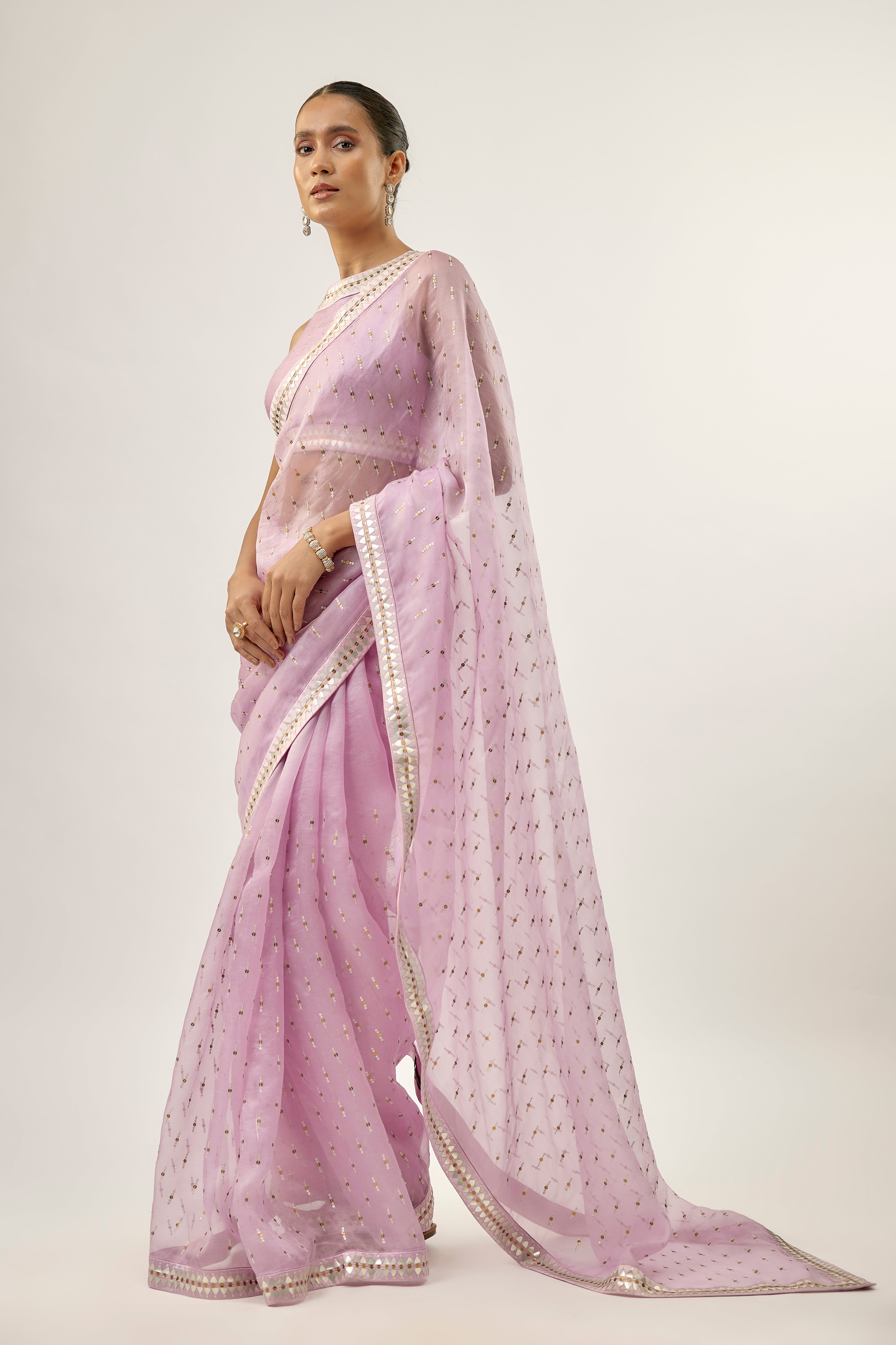 Tamarind Motif Saree Set