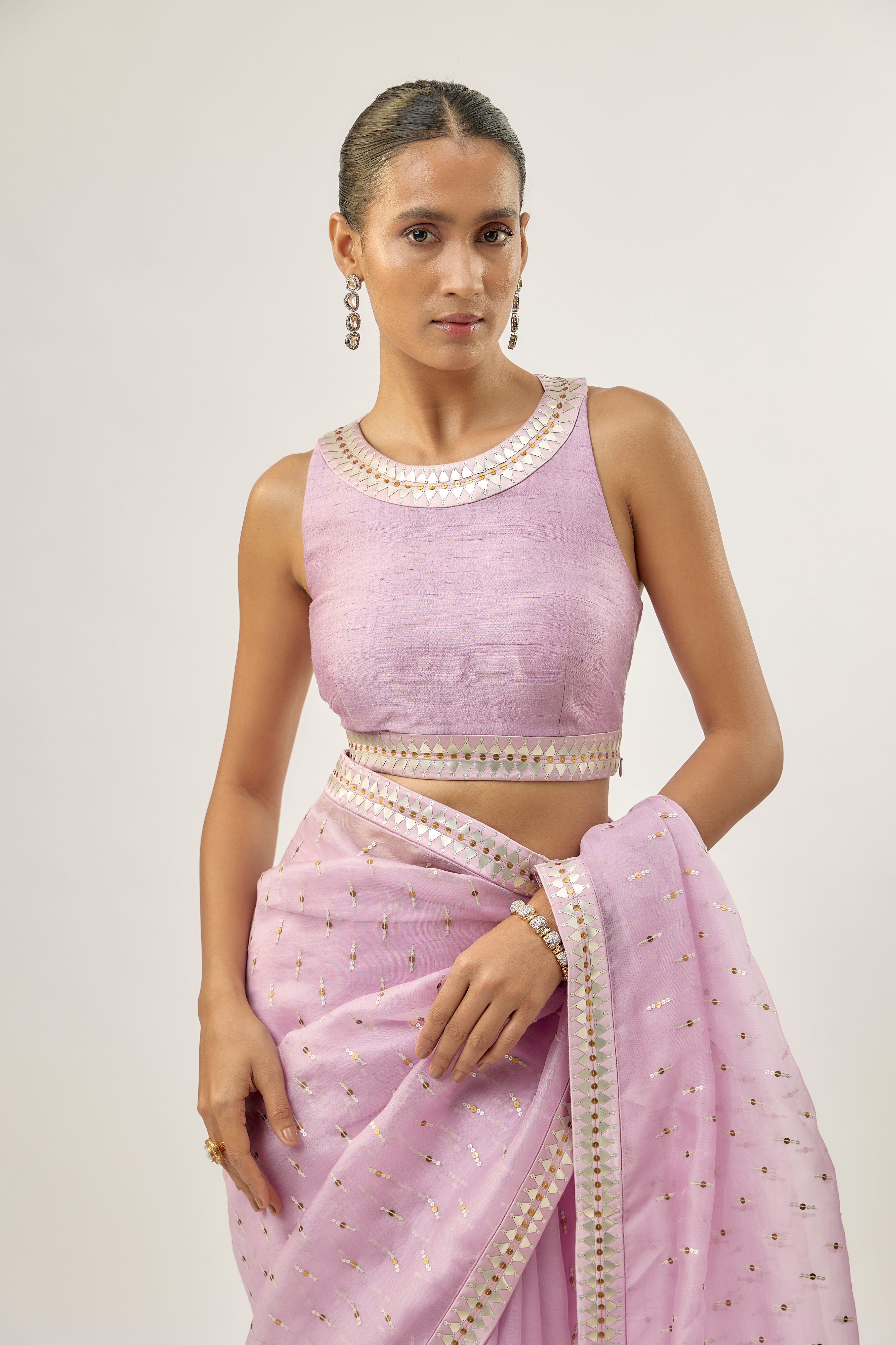 Tamarind Motif Saree Set