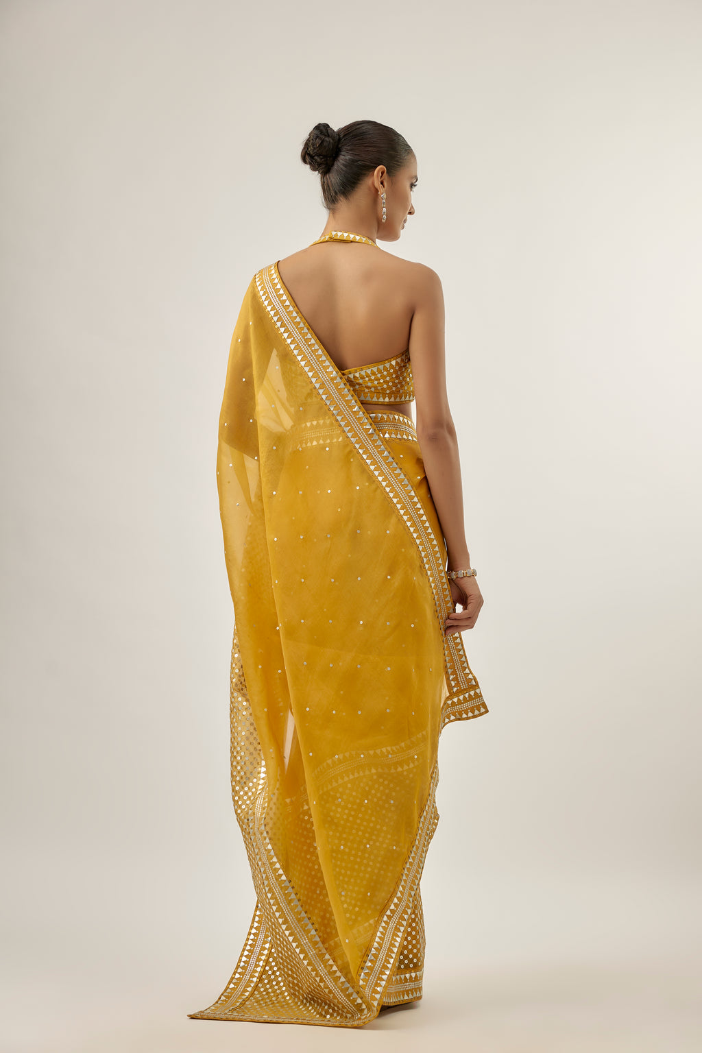 Jaal Border Saree Set