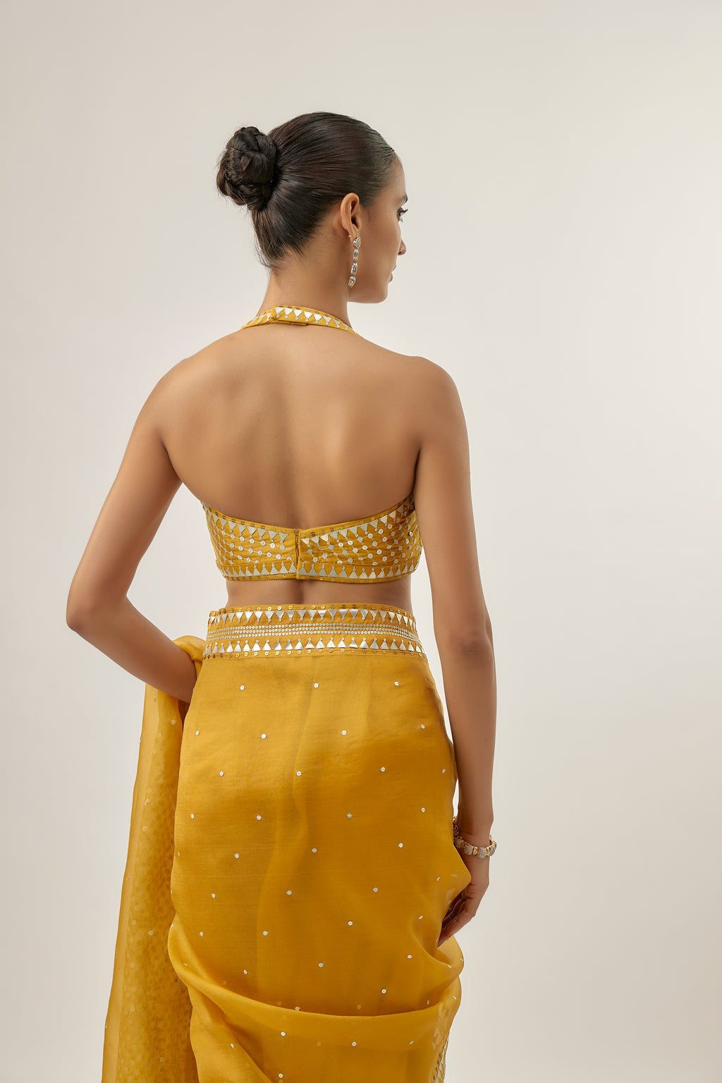 Jaal Border Saree Set