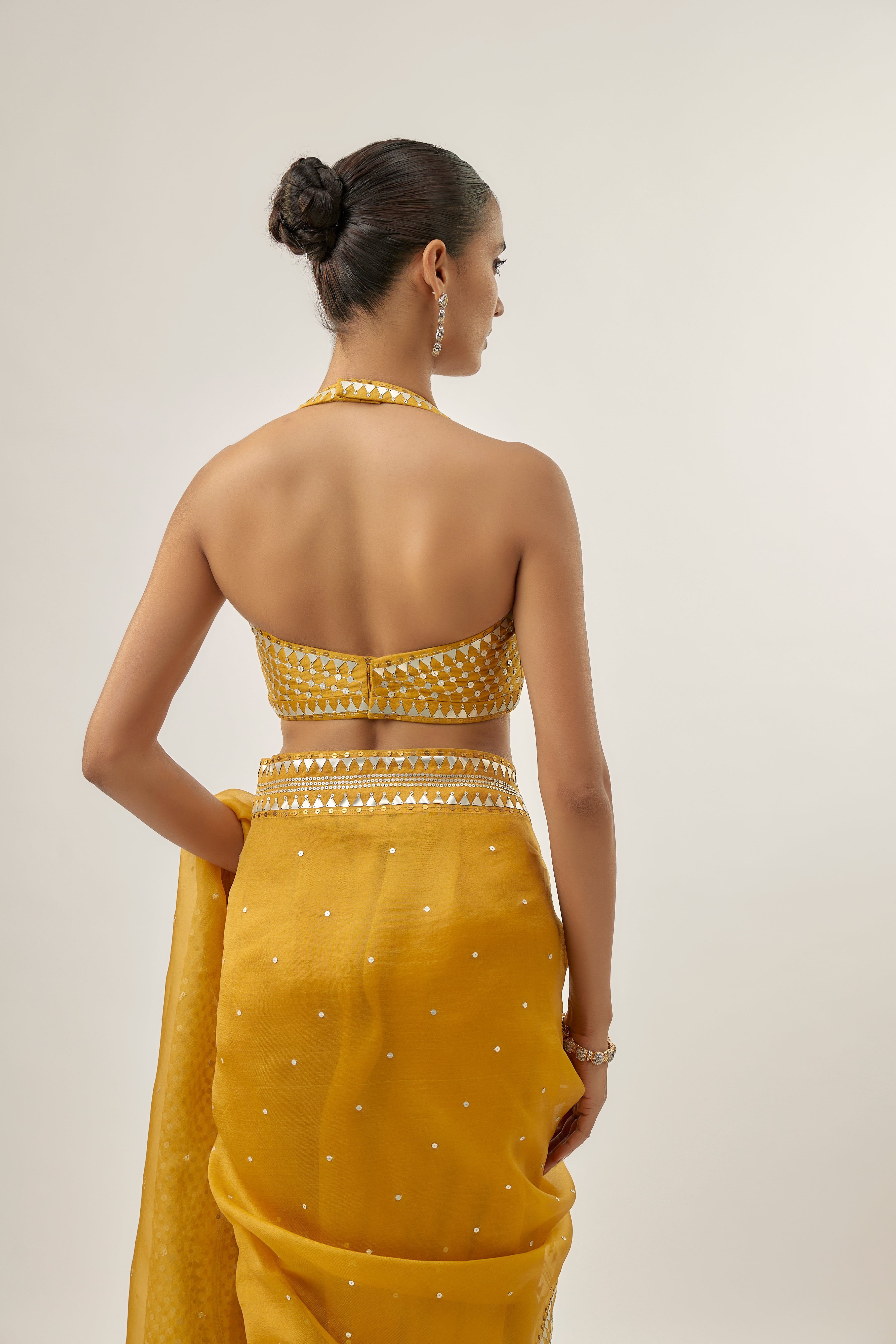 Jaal Border Saree Set