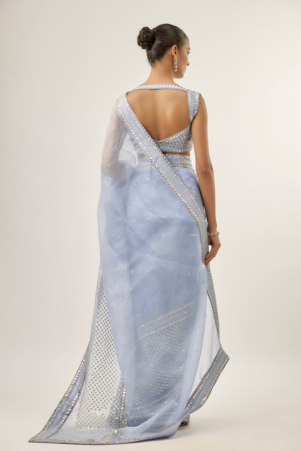 Jaal Border Saree Set