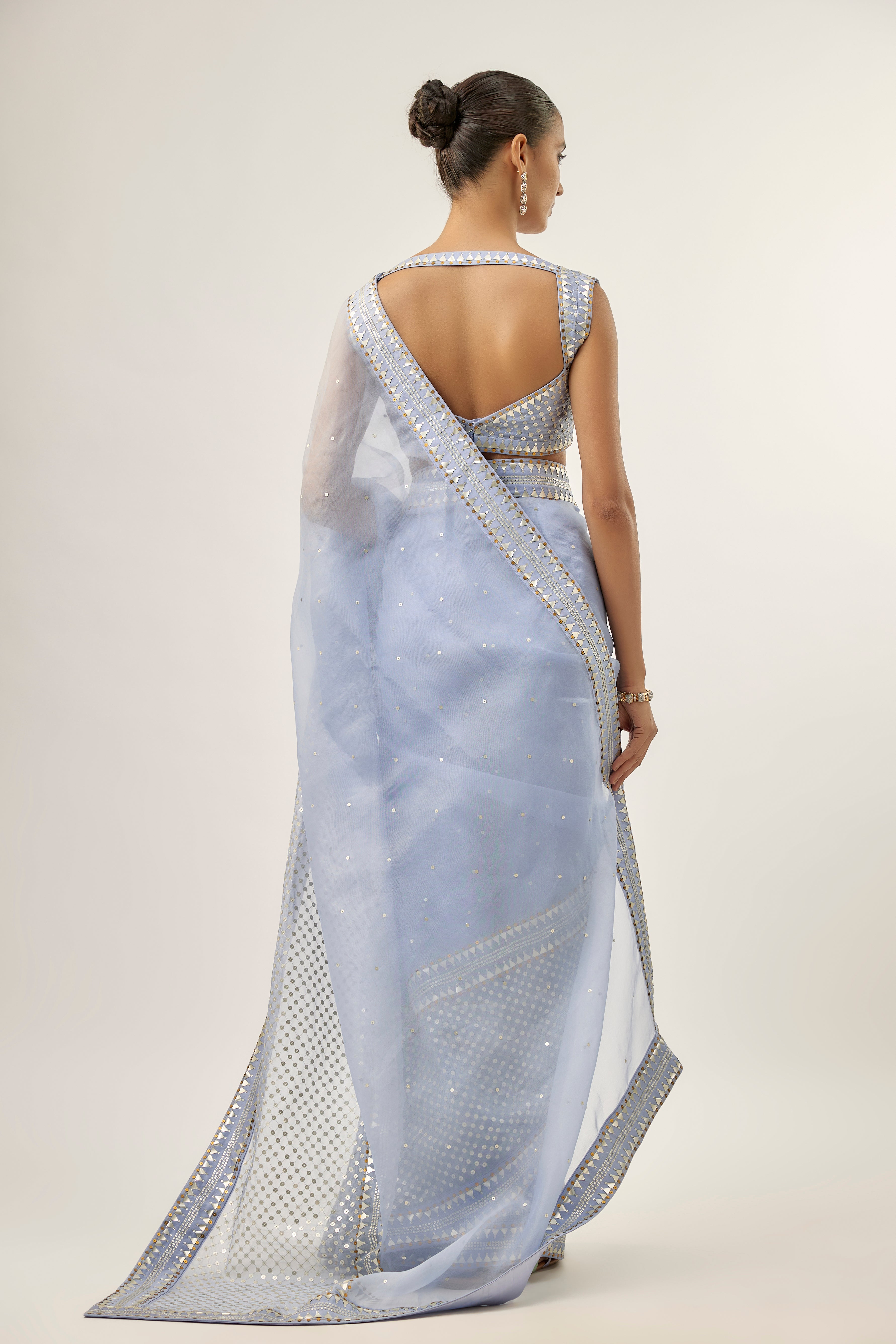 Jaal Border Saree Set