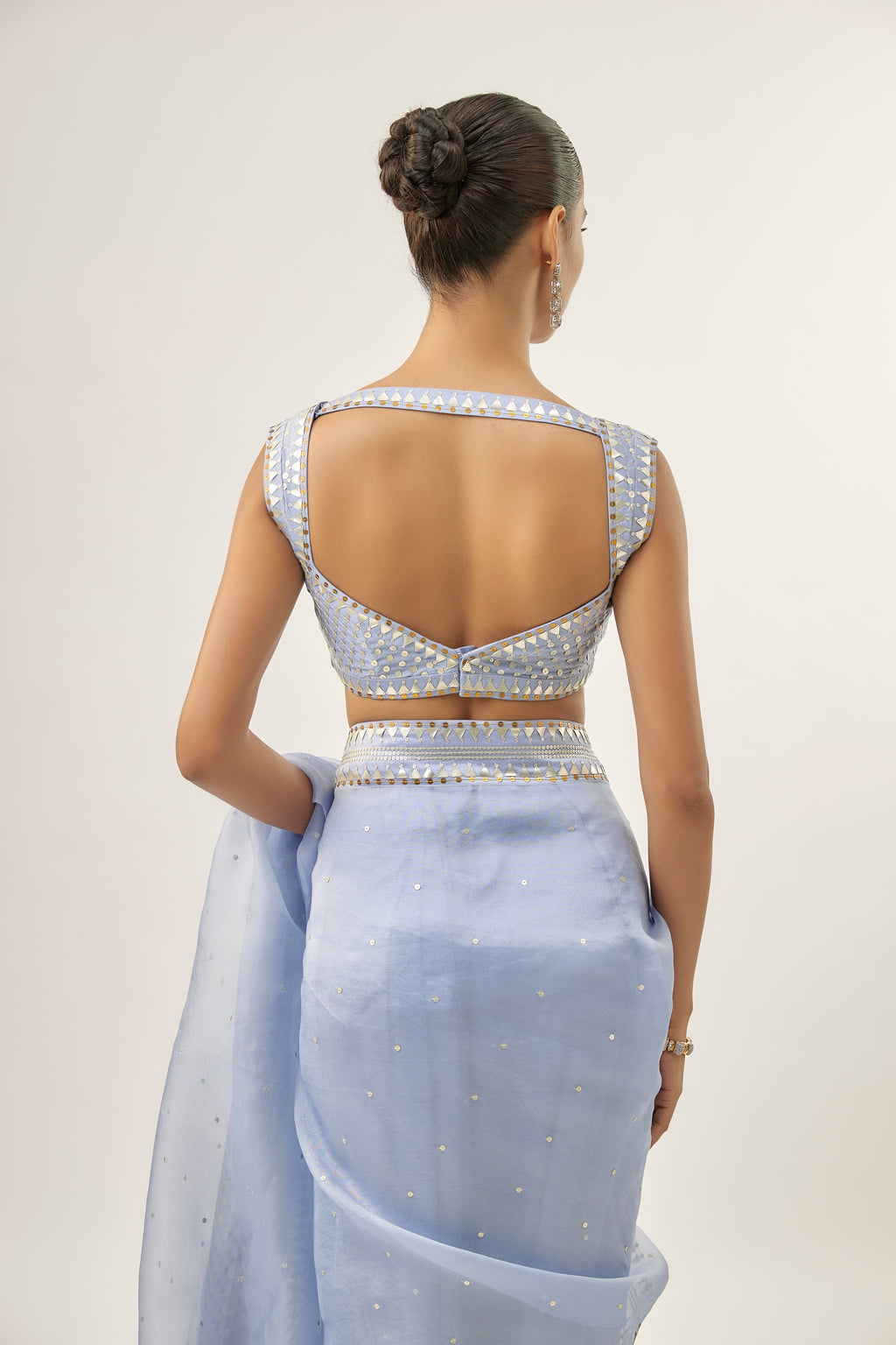 Jaal Border Saree Set