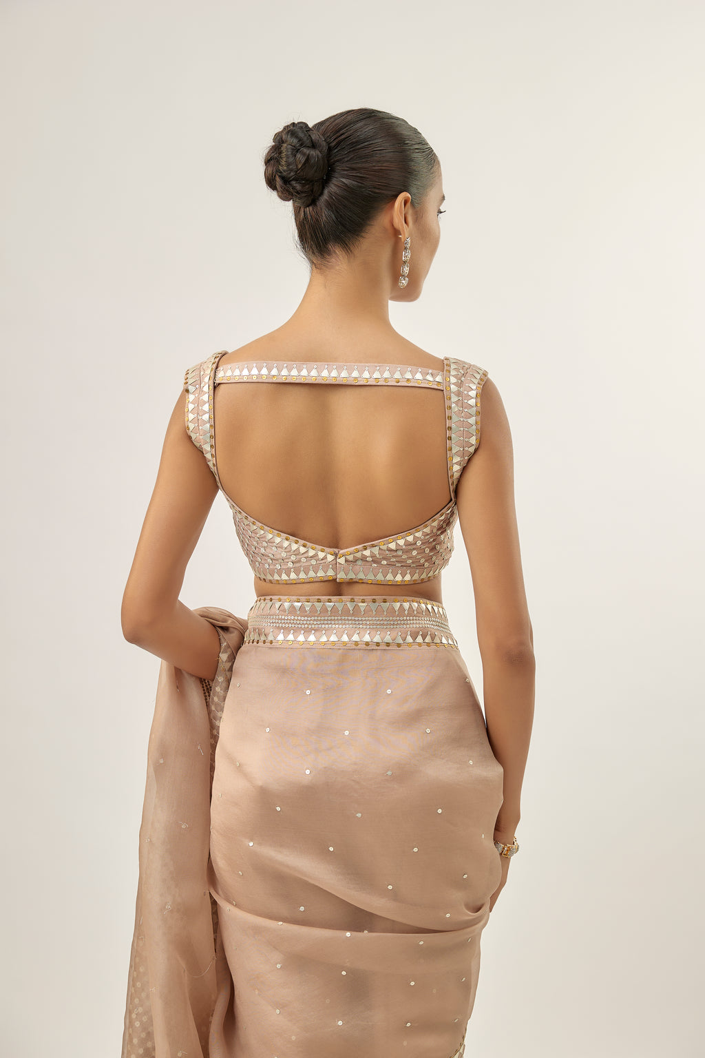 Jaal Border Saree Set