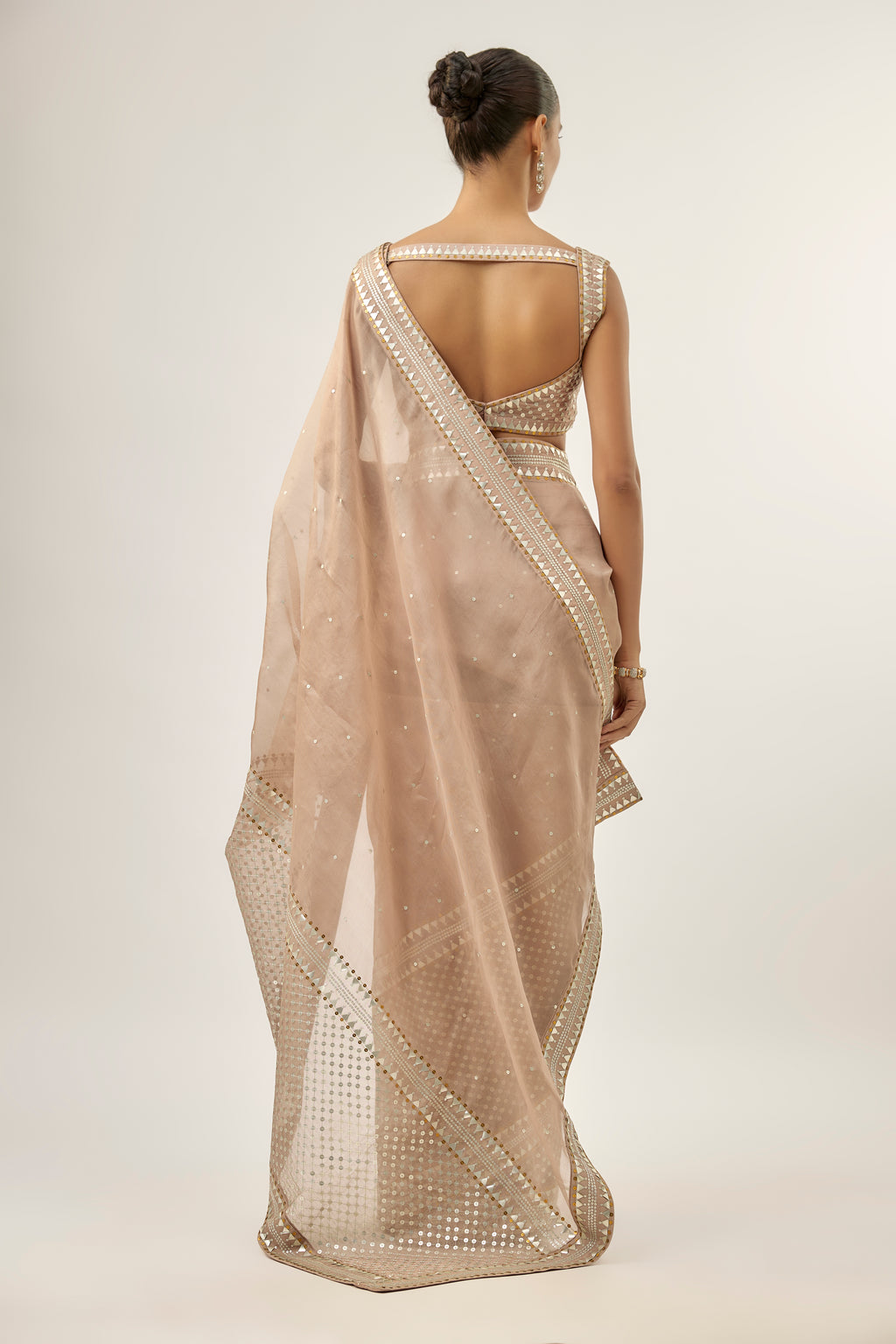 Jaal Border Saree Set