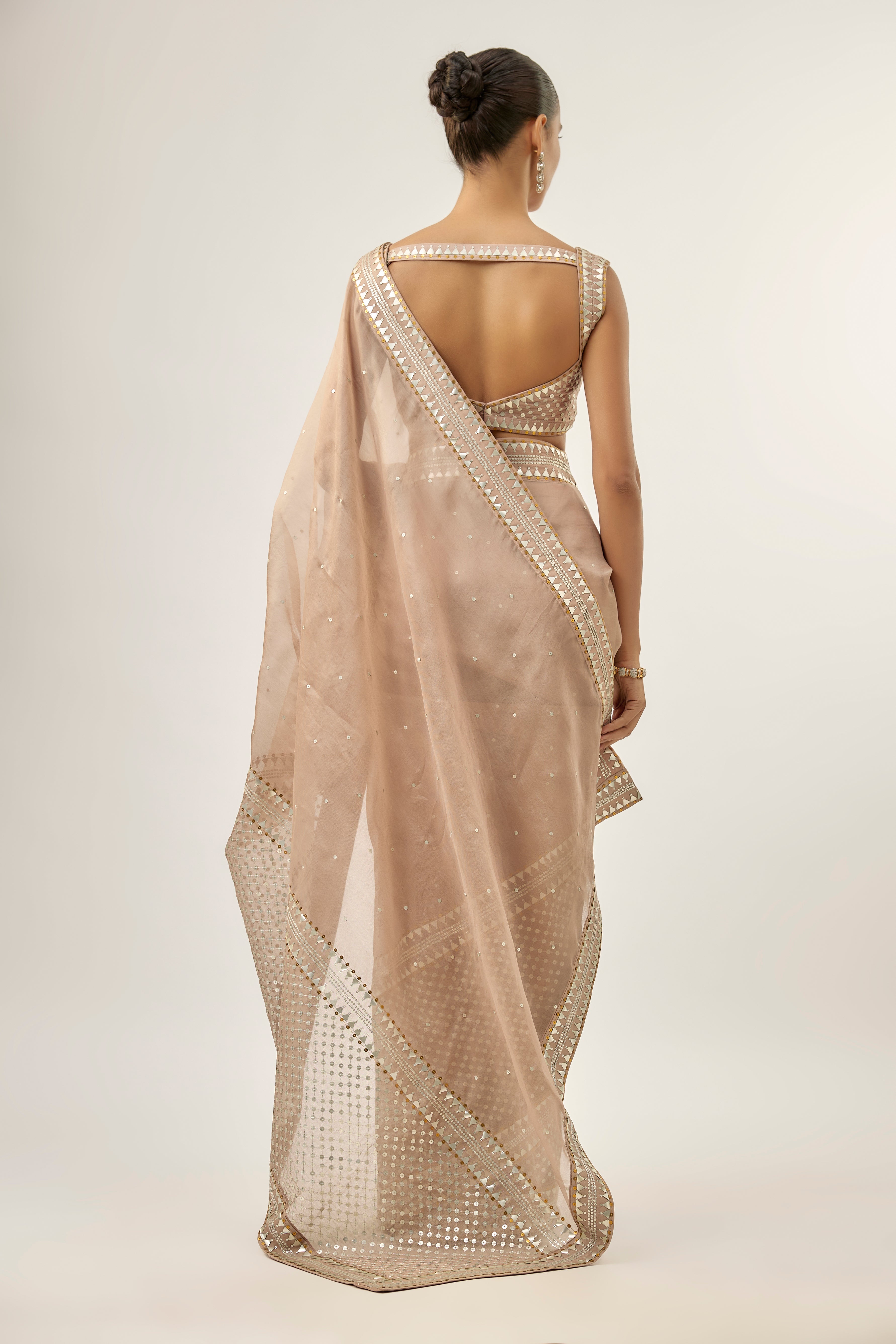 Jaal Border Saree Set