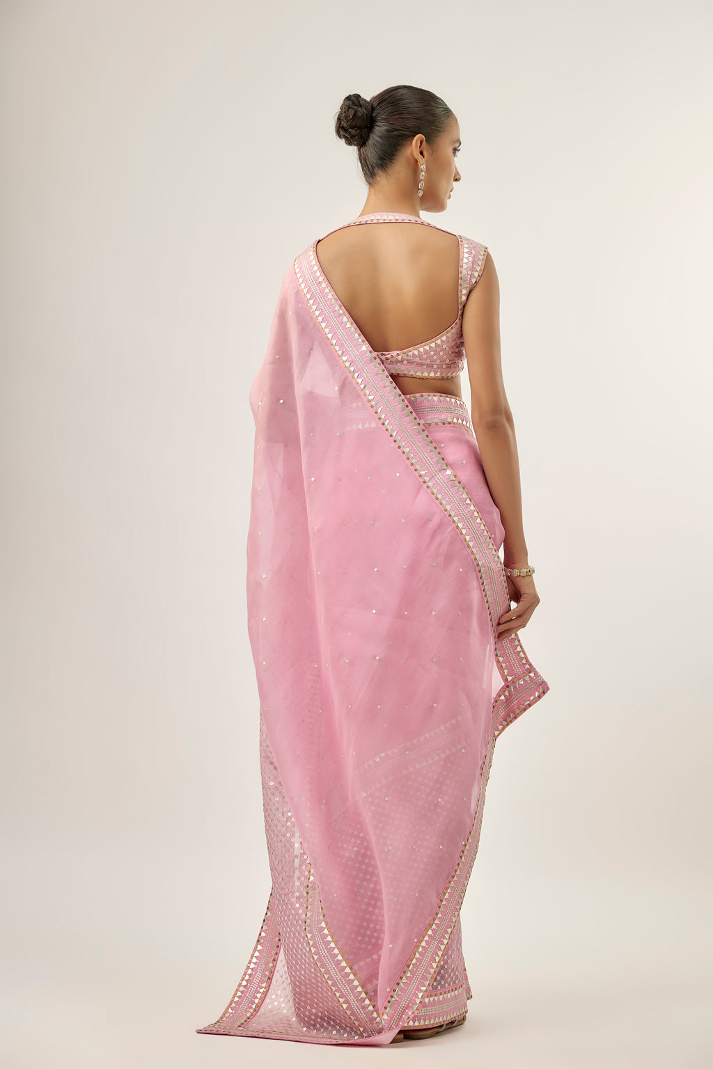 Jaal Border Saree Set