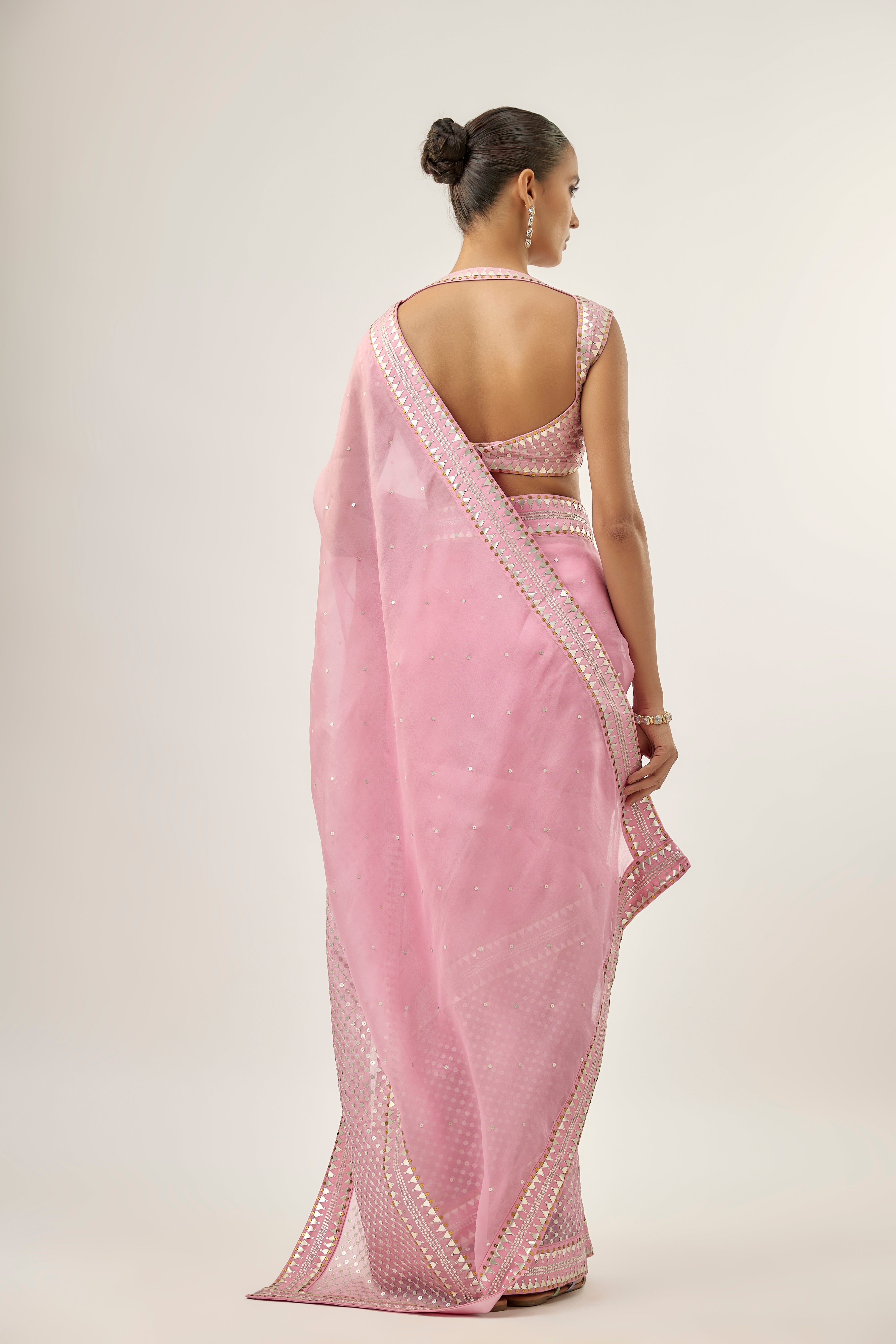 Jaal Border Saree Set