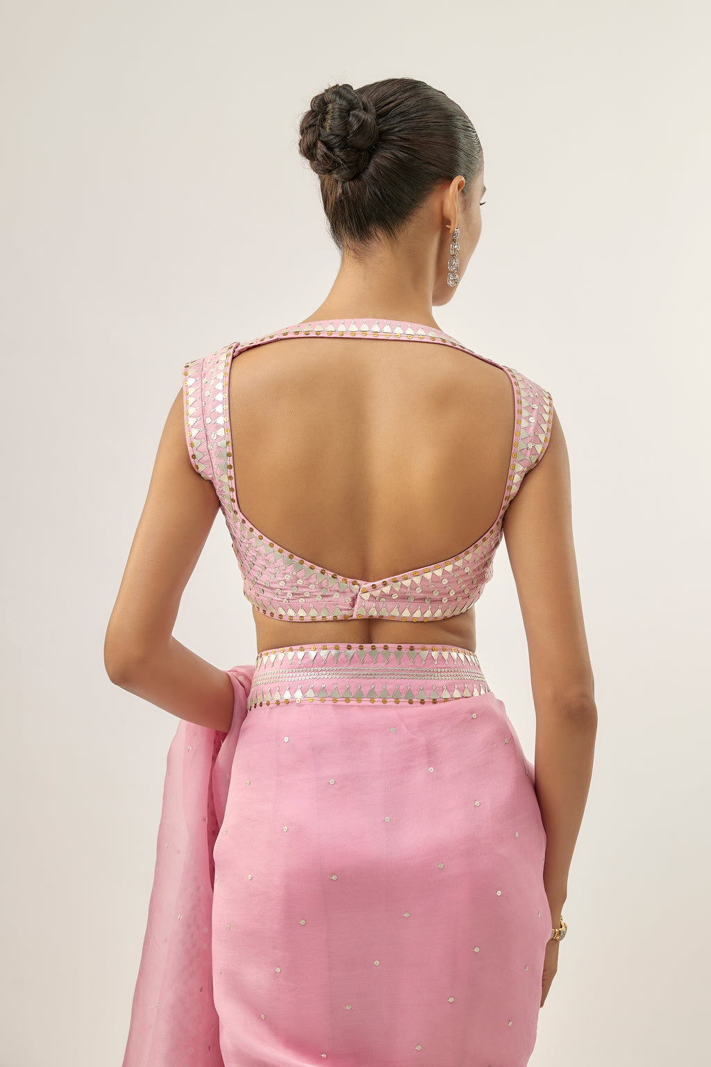 Jaal Border Saree Set