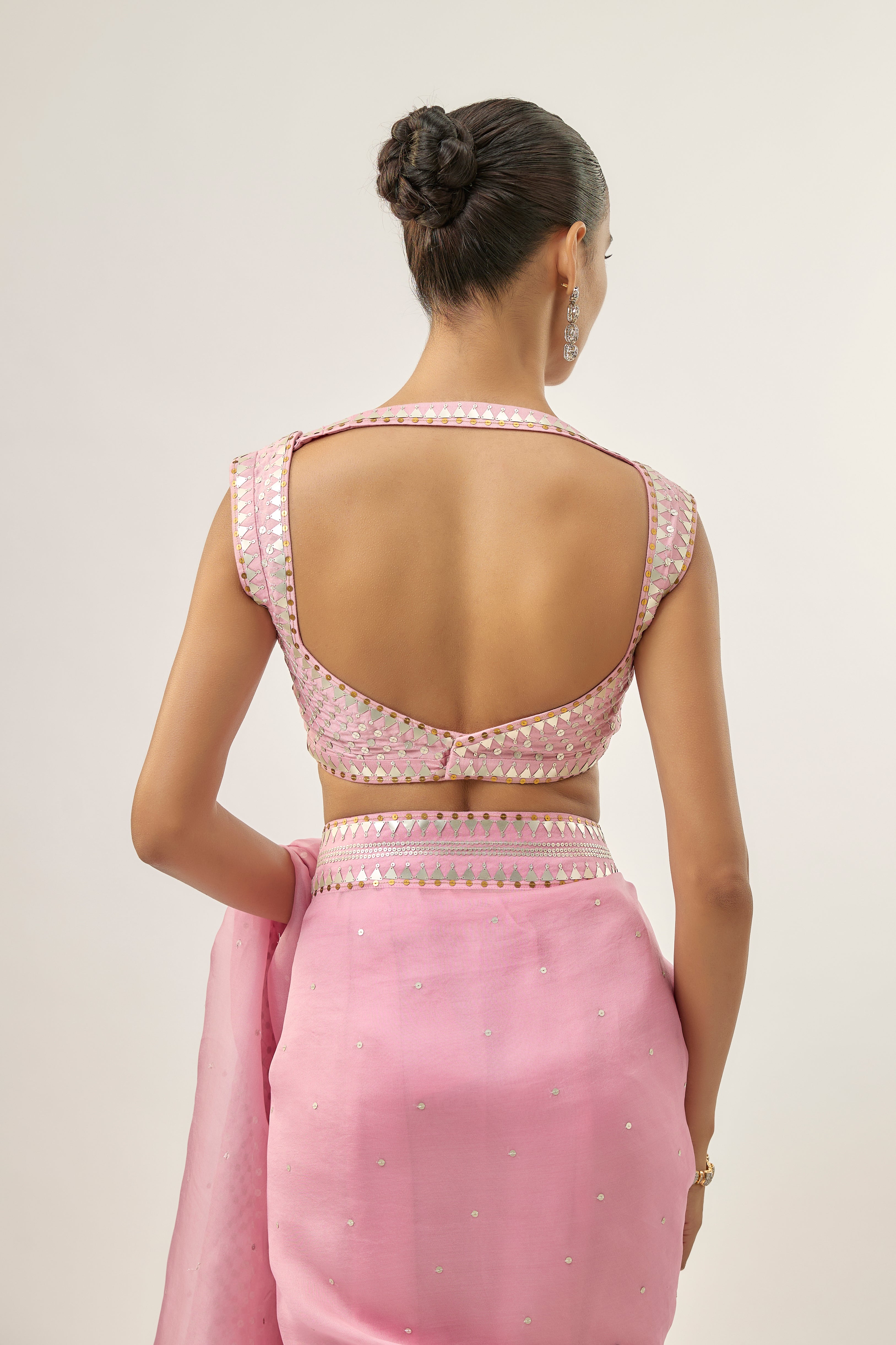 Jaal Border Saree Set