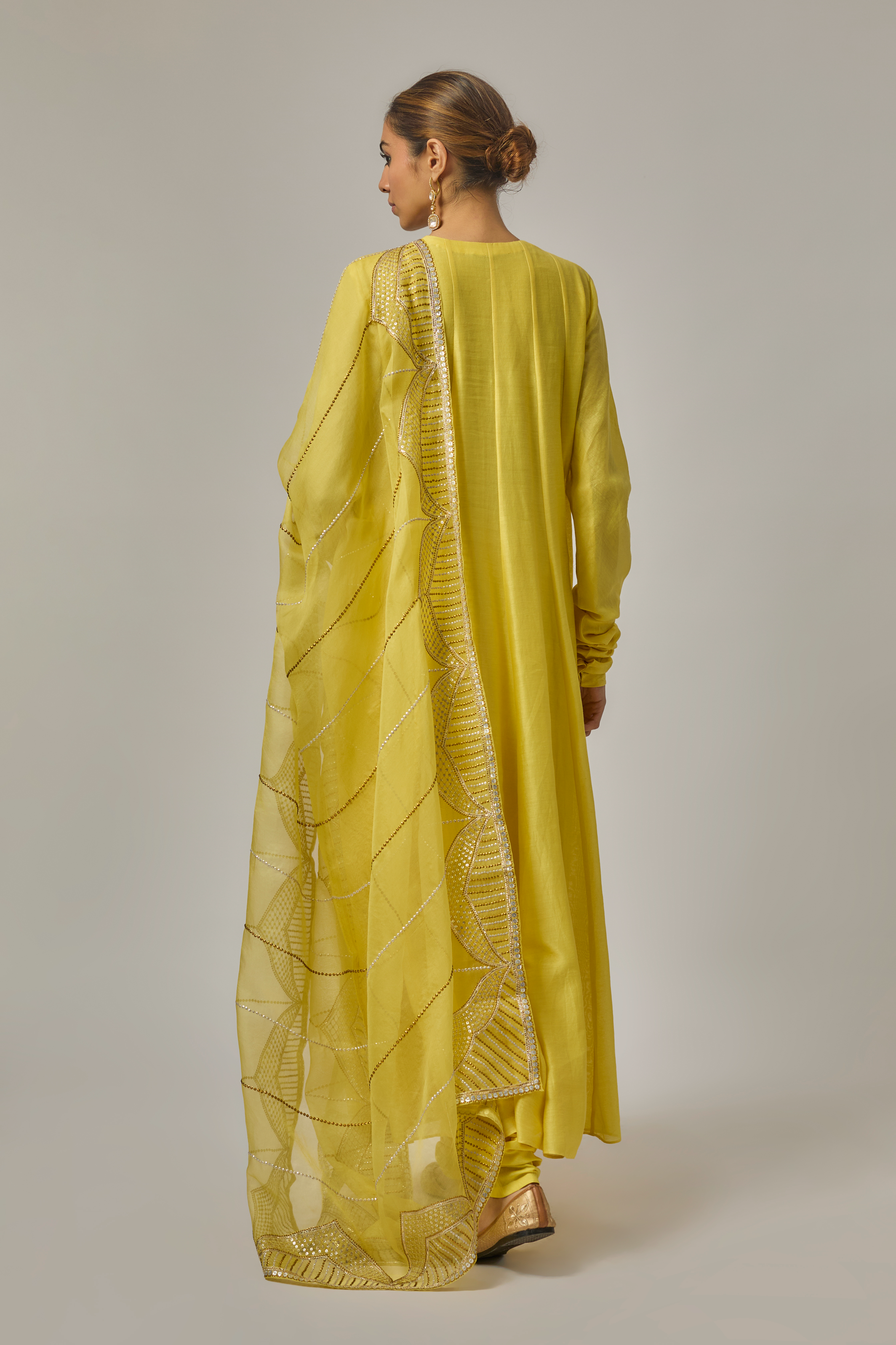 Domes Dupatta Anarkali Set