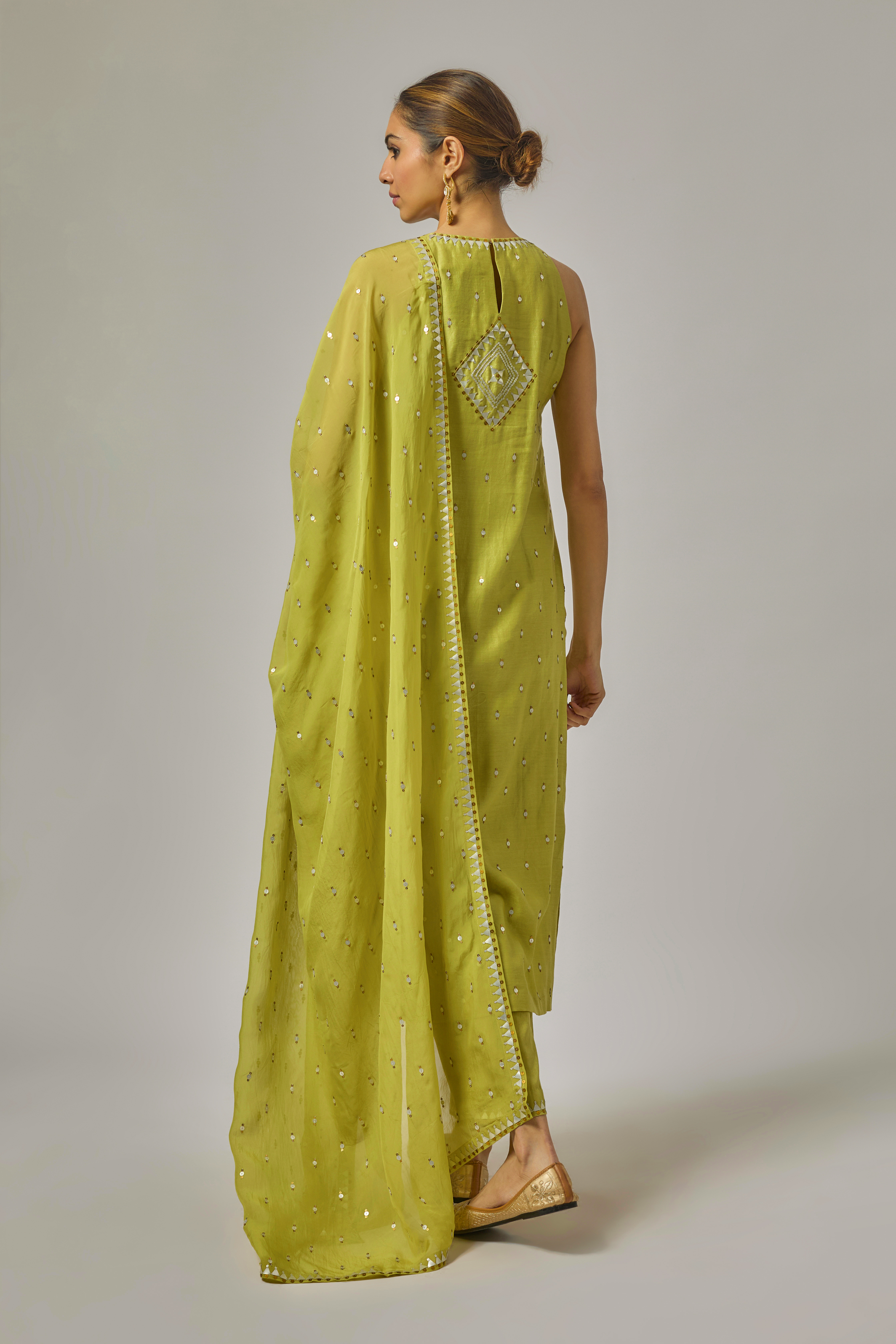 Fence Border Halter Kurta Set