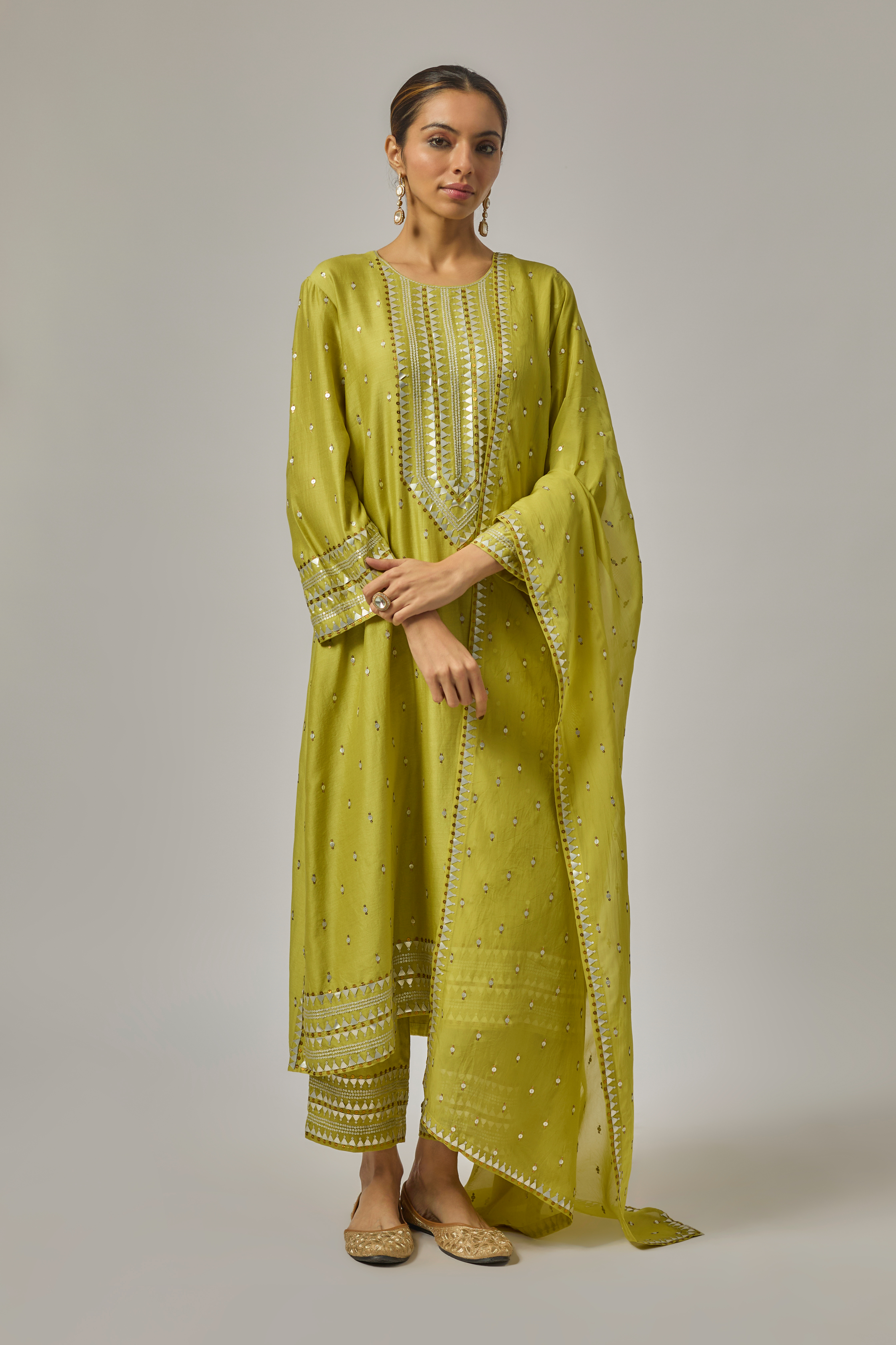 Fence Yoke Kurta Set