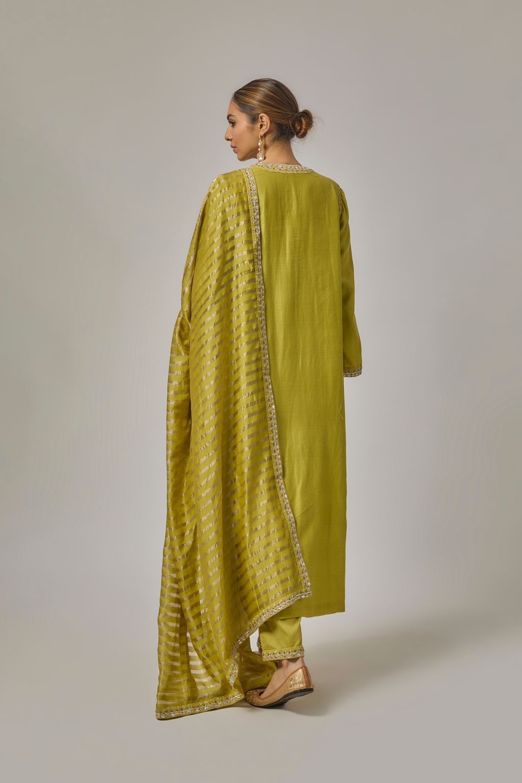 Gota-Patti Placket Kurta Set