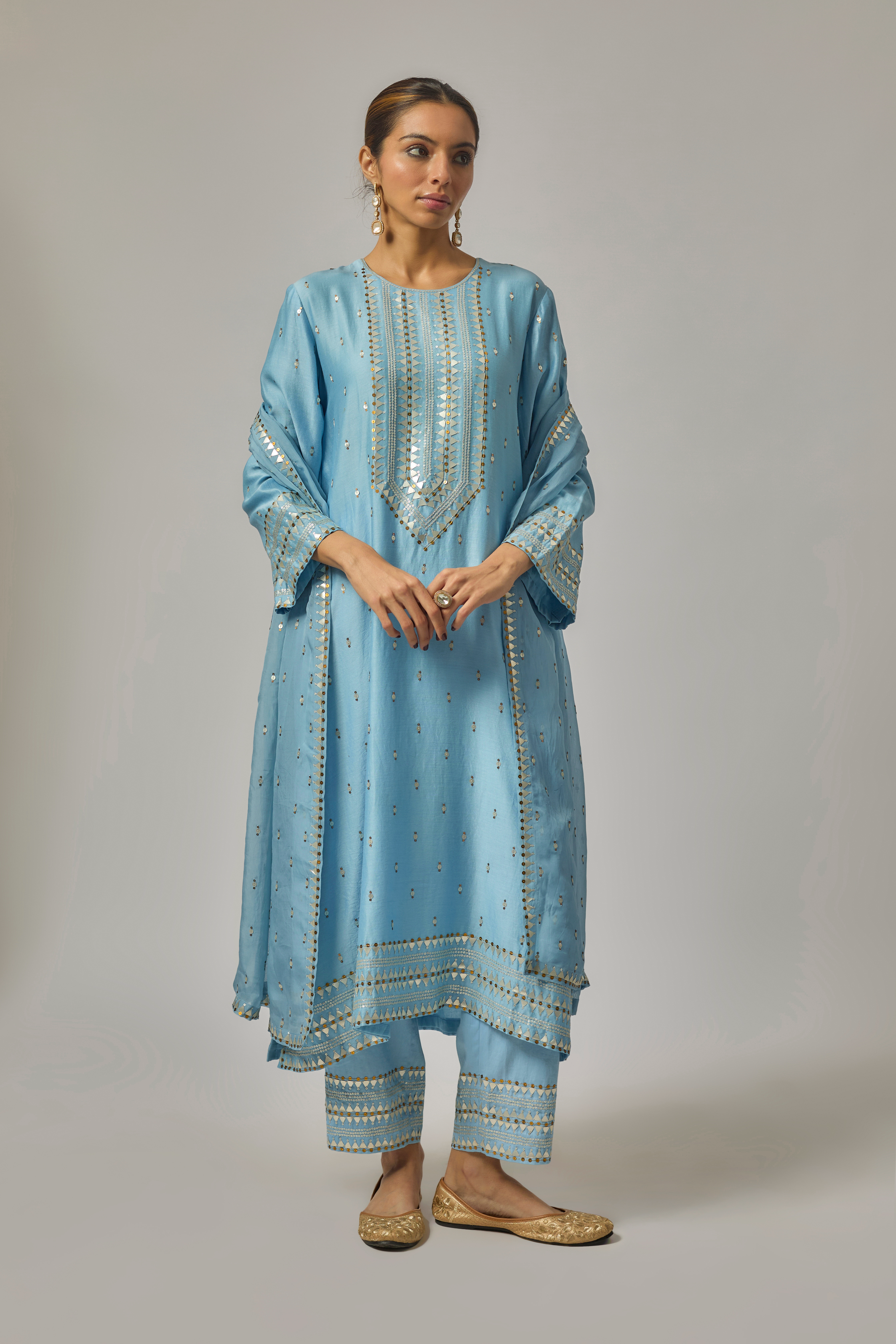 Fence Yoke Kurta Set