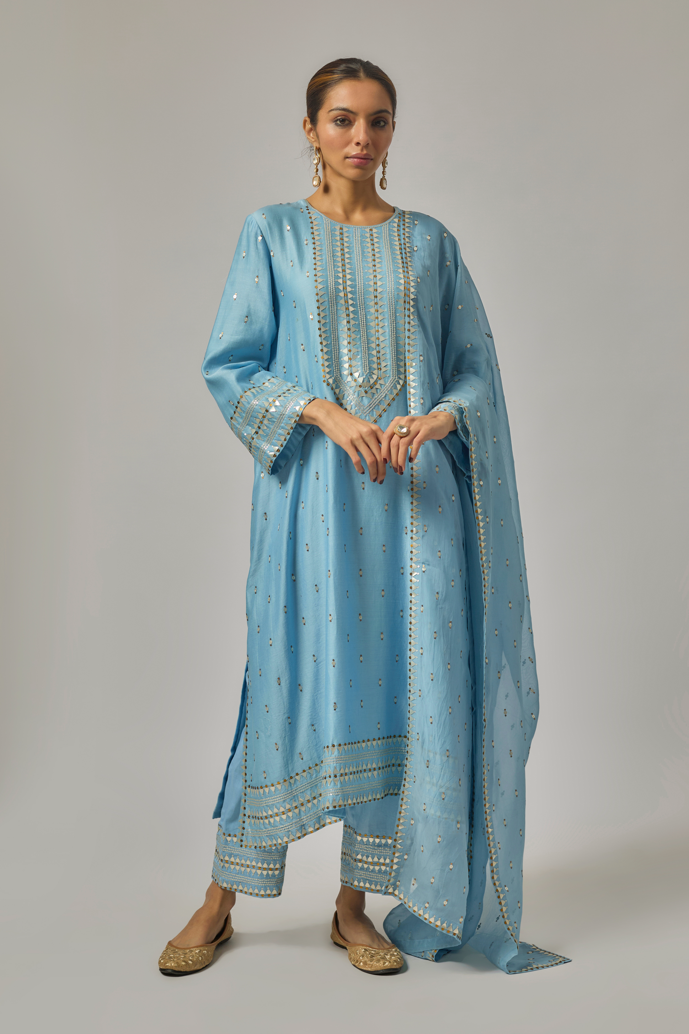 Fence Yoke Kurta Set