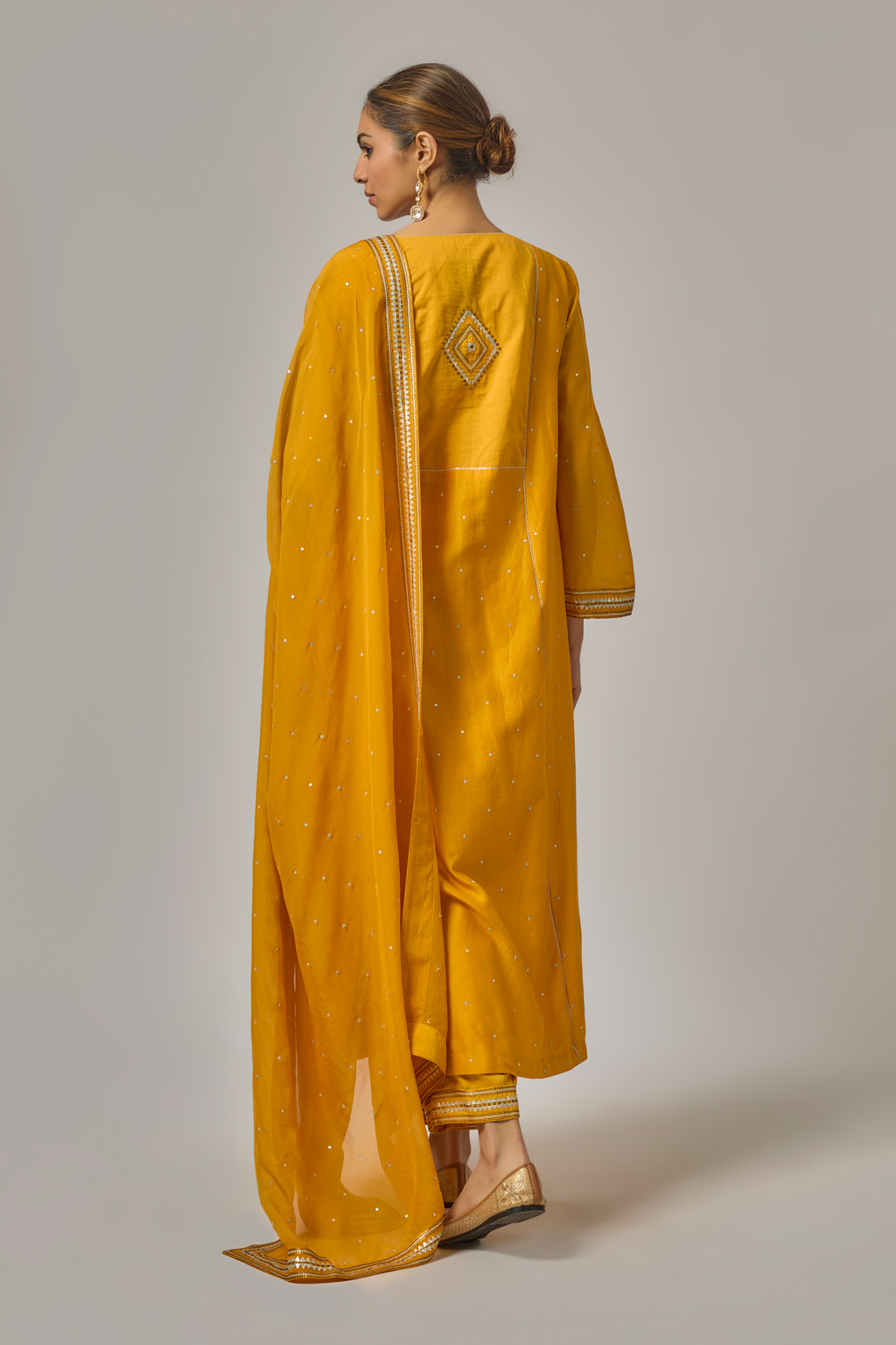 Mini Fence Yoke Kurta Set