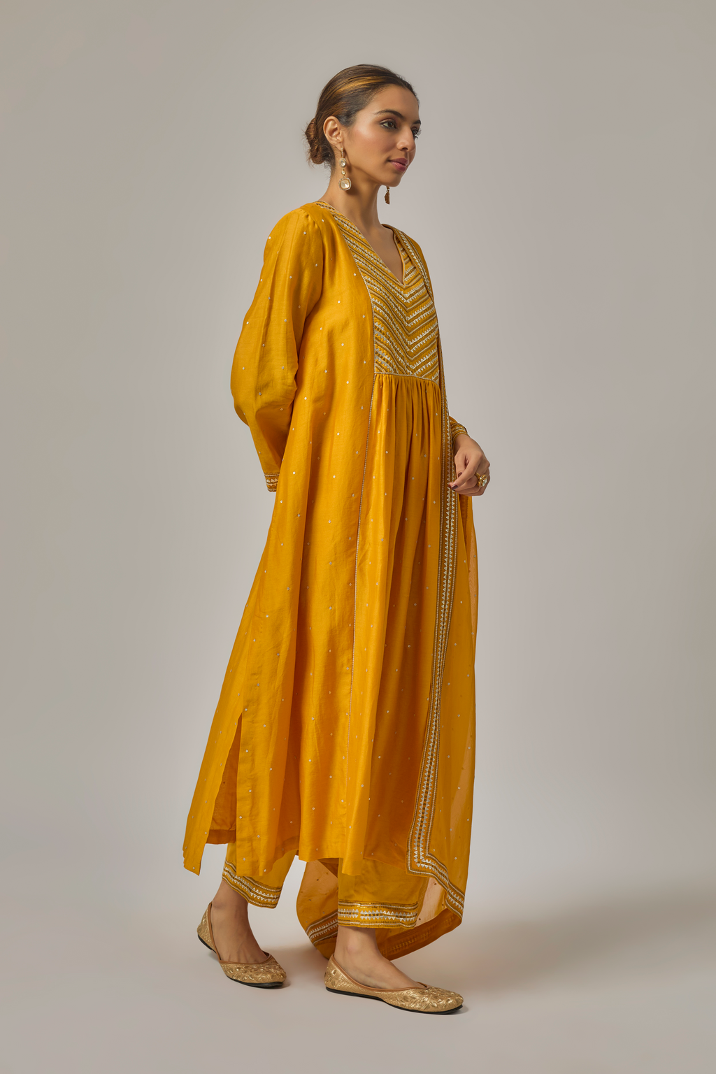 Mini Fence Yoke Kurta Set