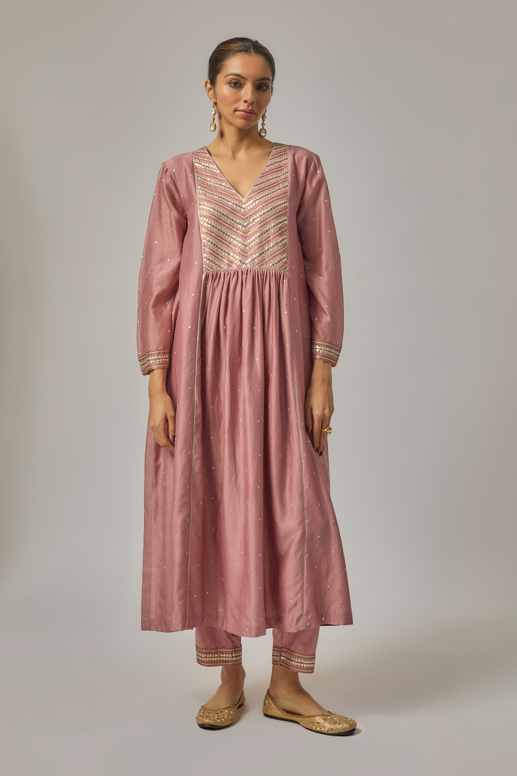 Mini Fence Yoke Kurta Set