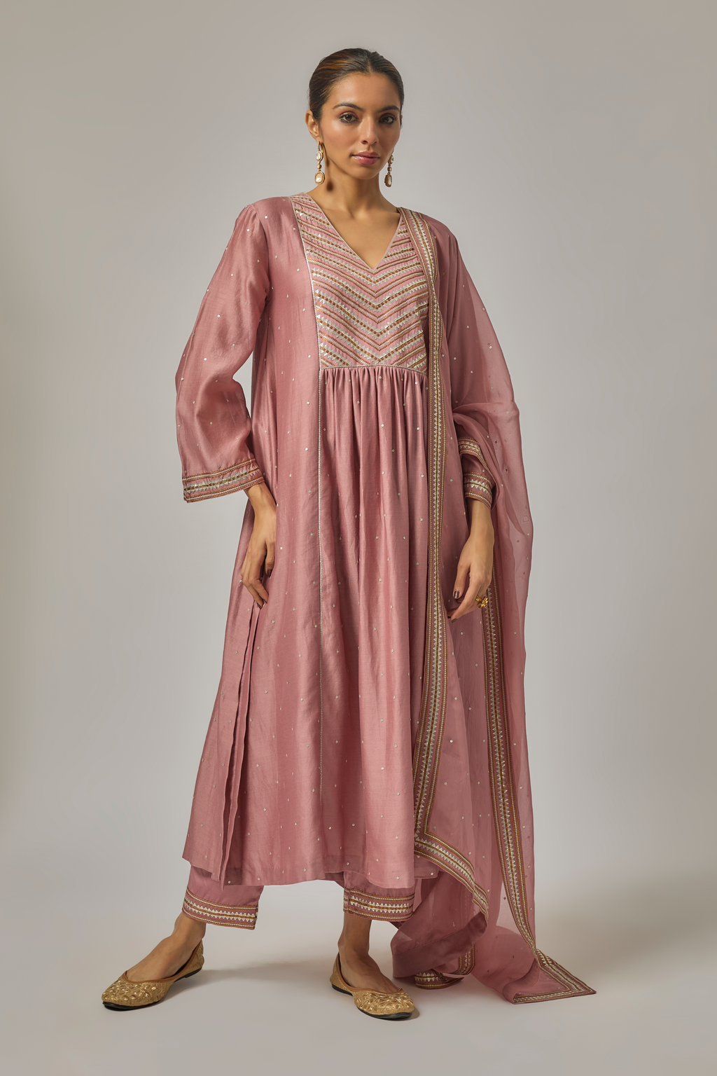 Mini Fence Yoke Kurta Set