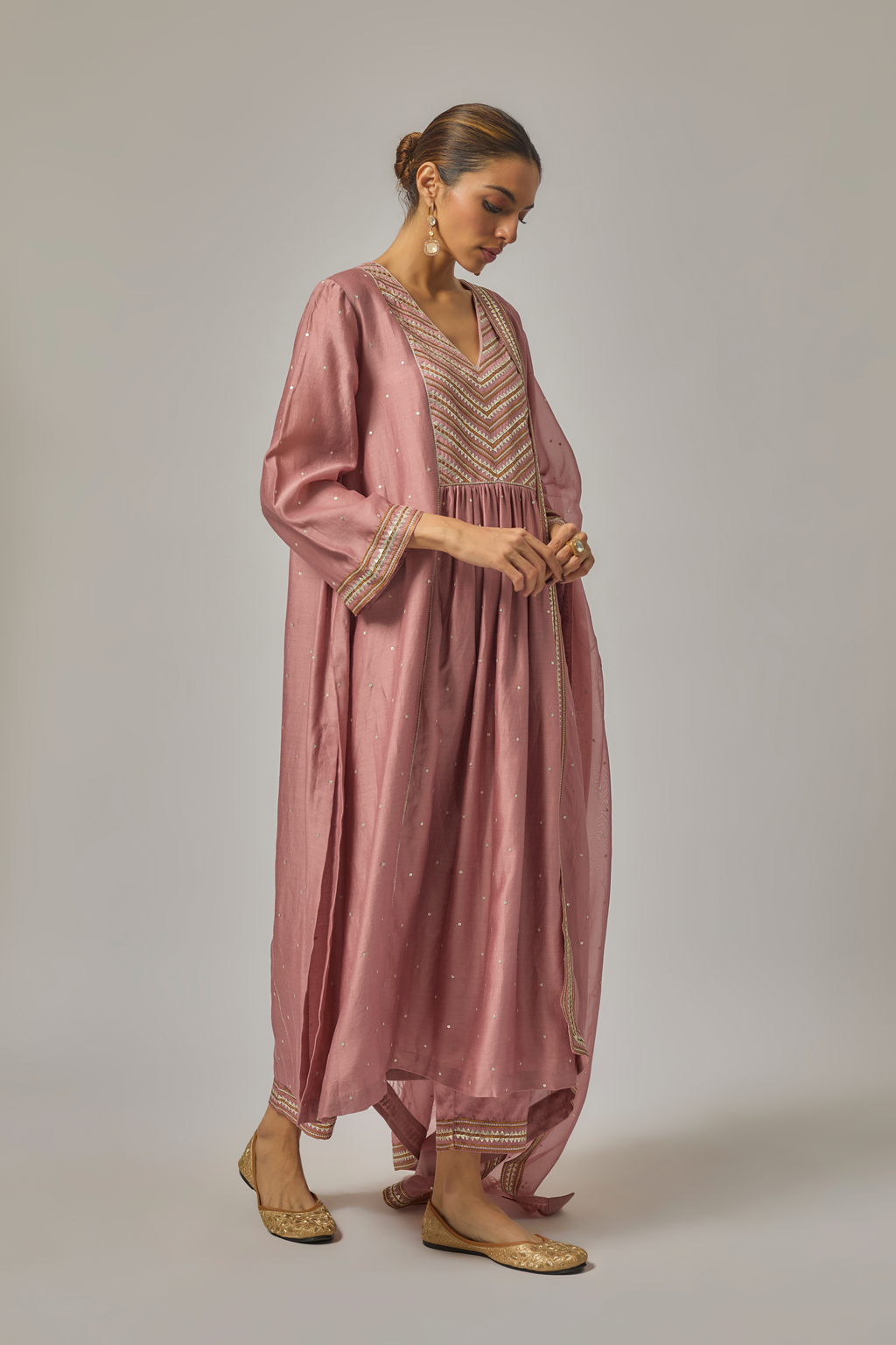 Mini Fence Yoke Kurta Set