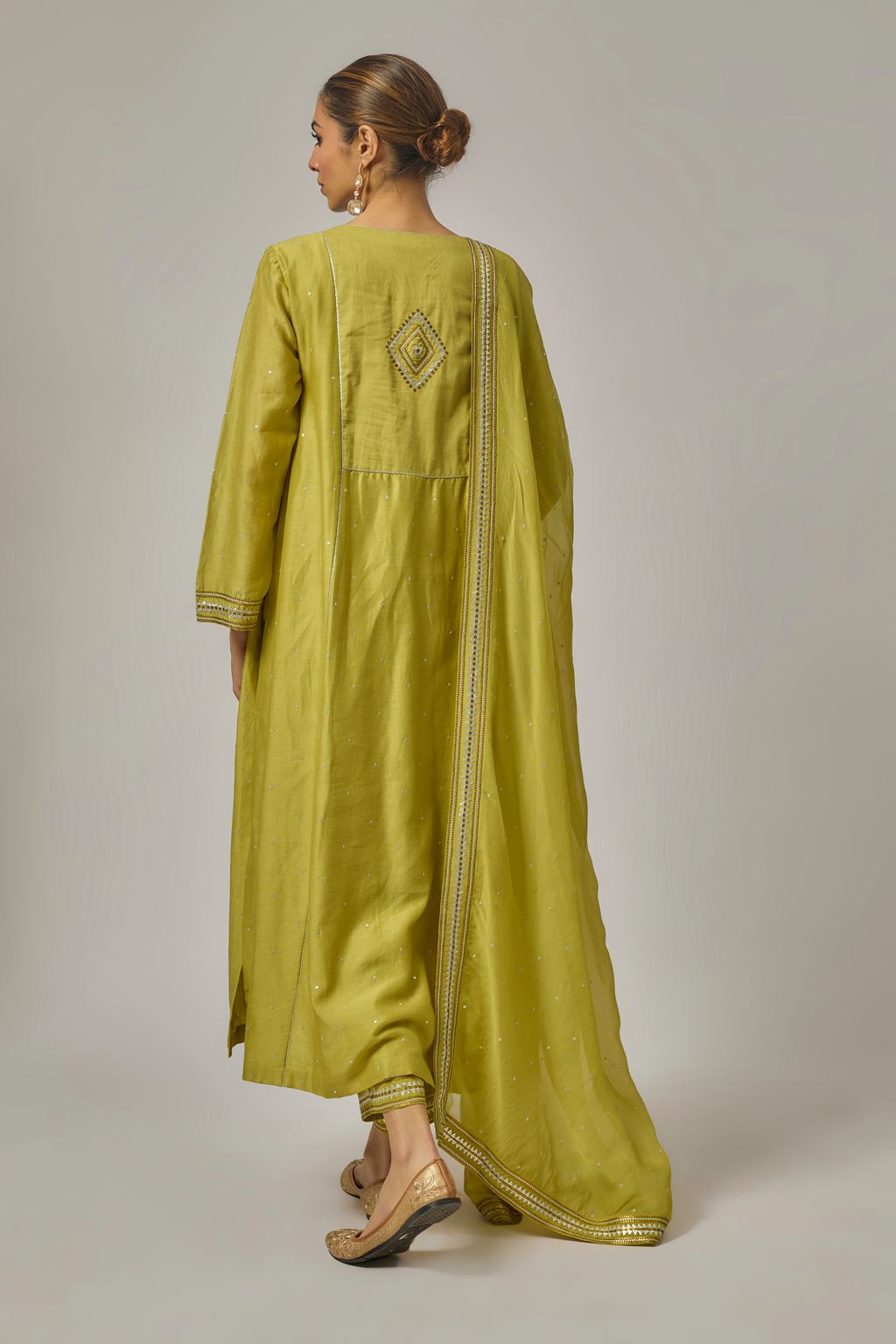 Mini Fence Yoke Kurta Set
