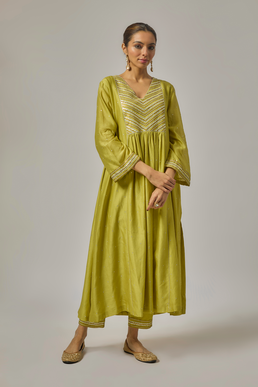 Mini Fence Yoke Kurta Set