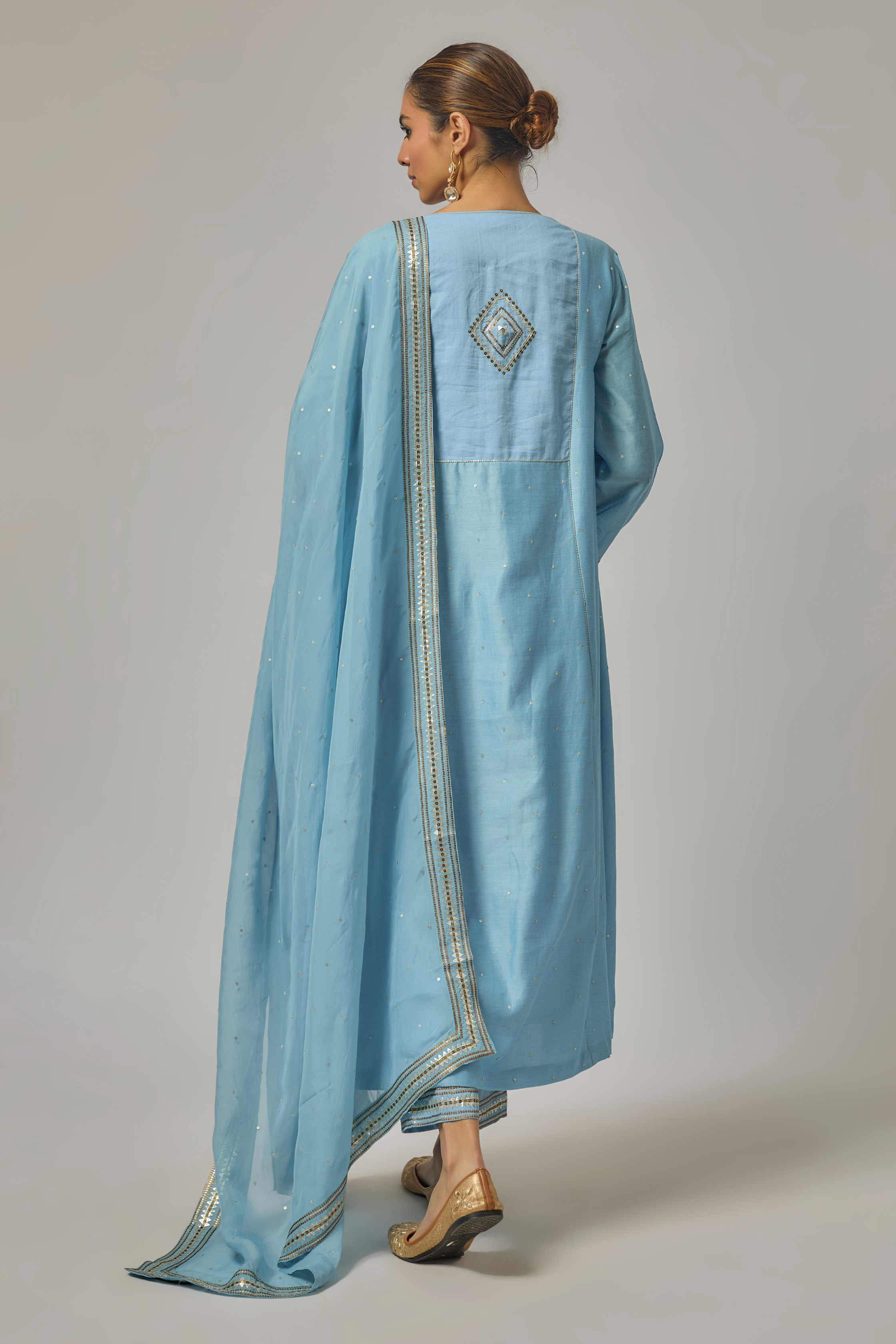 Mini Fence Yoke Kurta Set