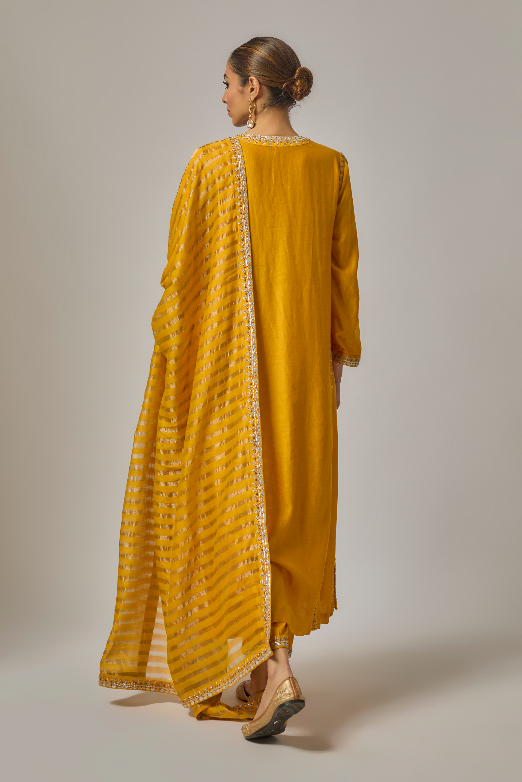 Gota-Patti Placket Kurta Set