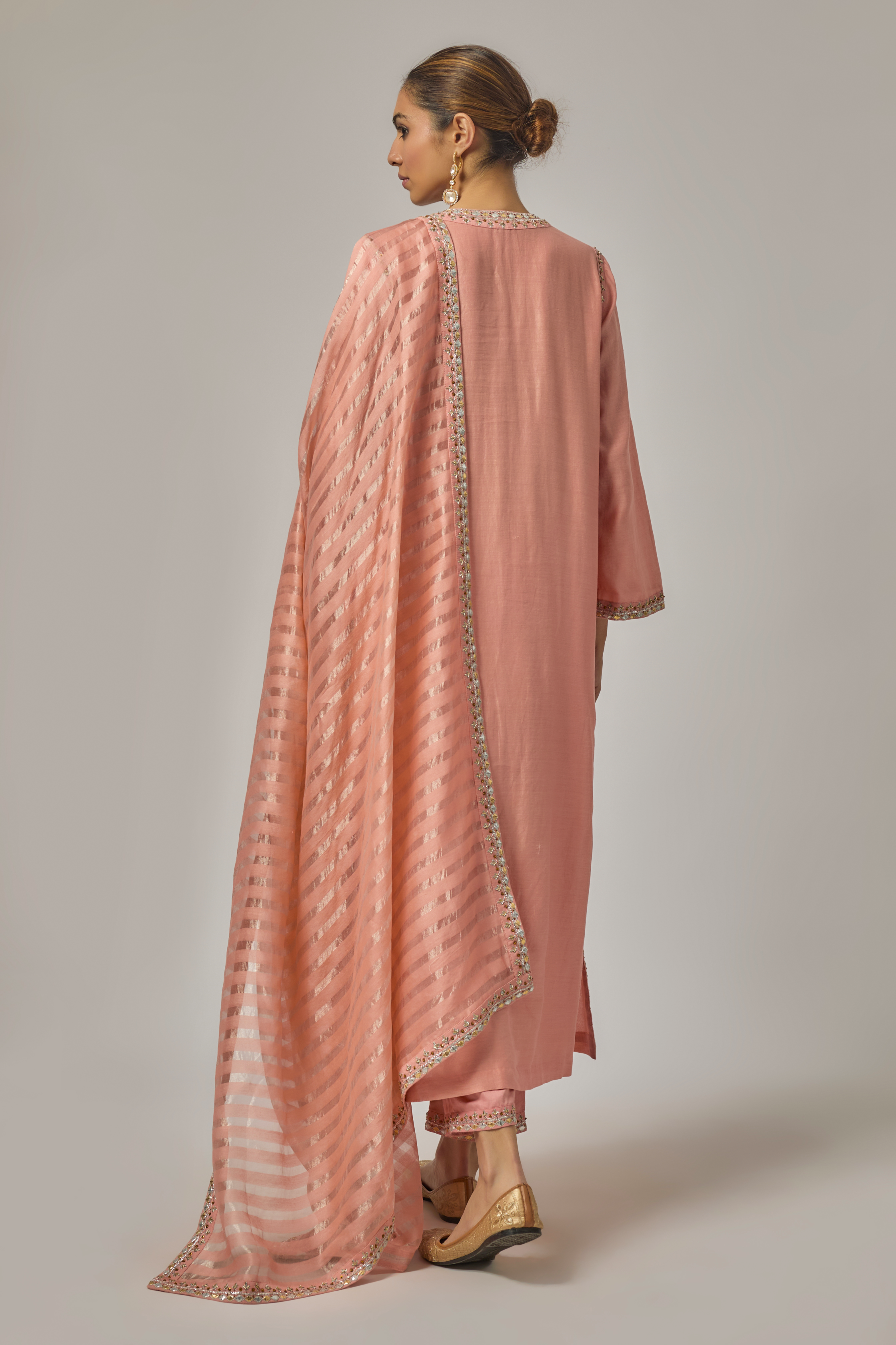 Gota-Patti Placket Kurta Set