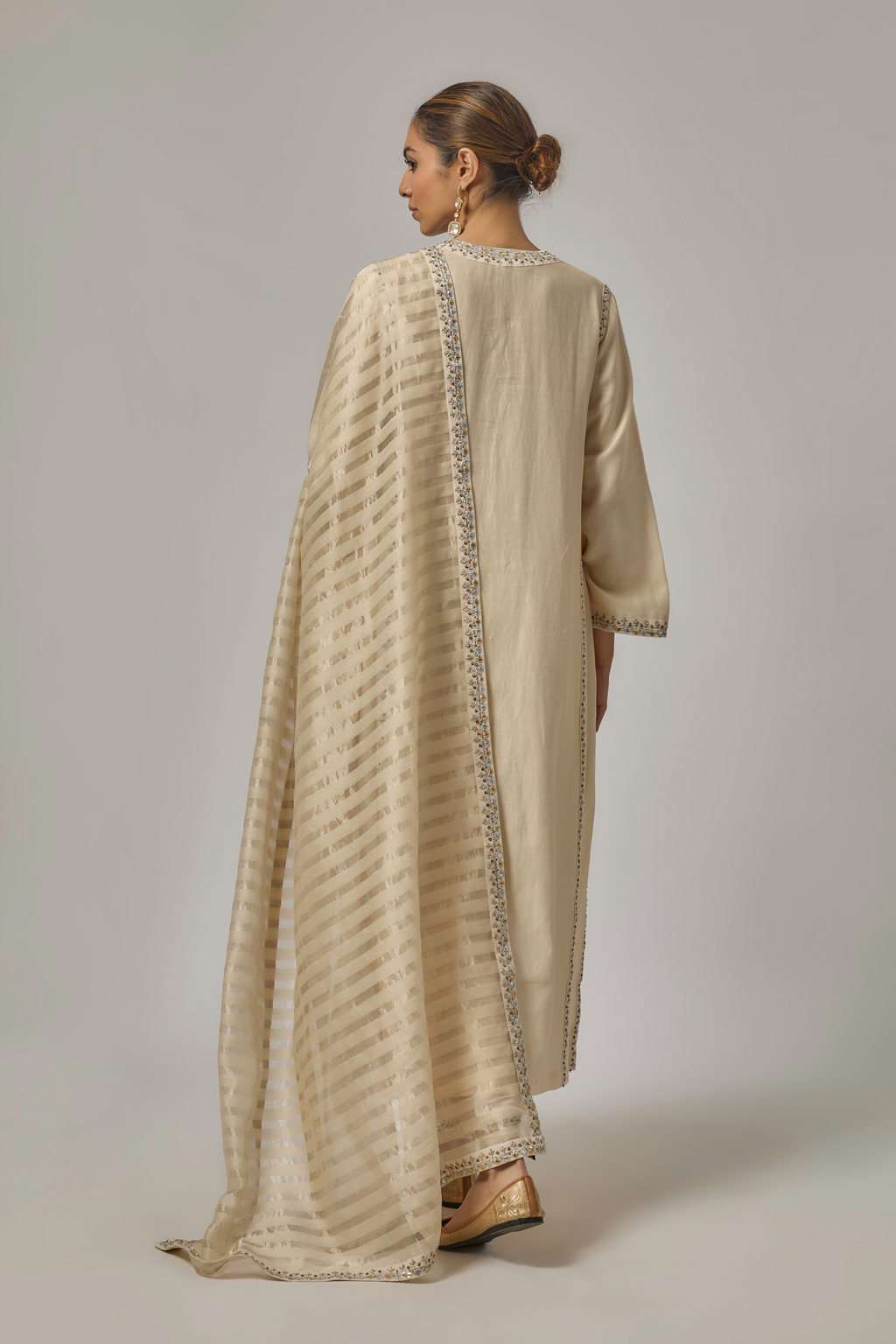 Gota-Patti Placket Kurta Set