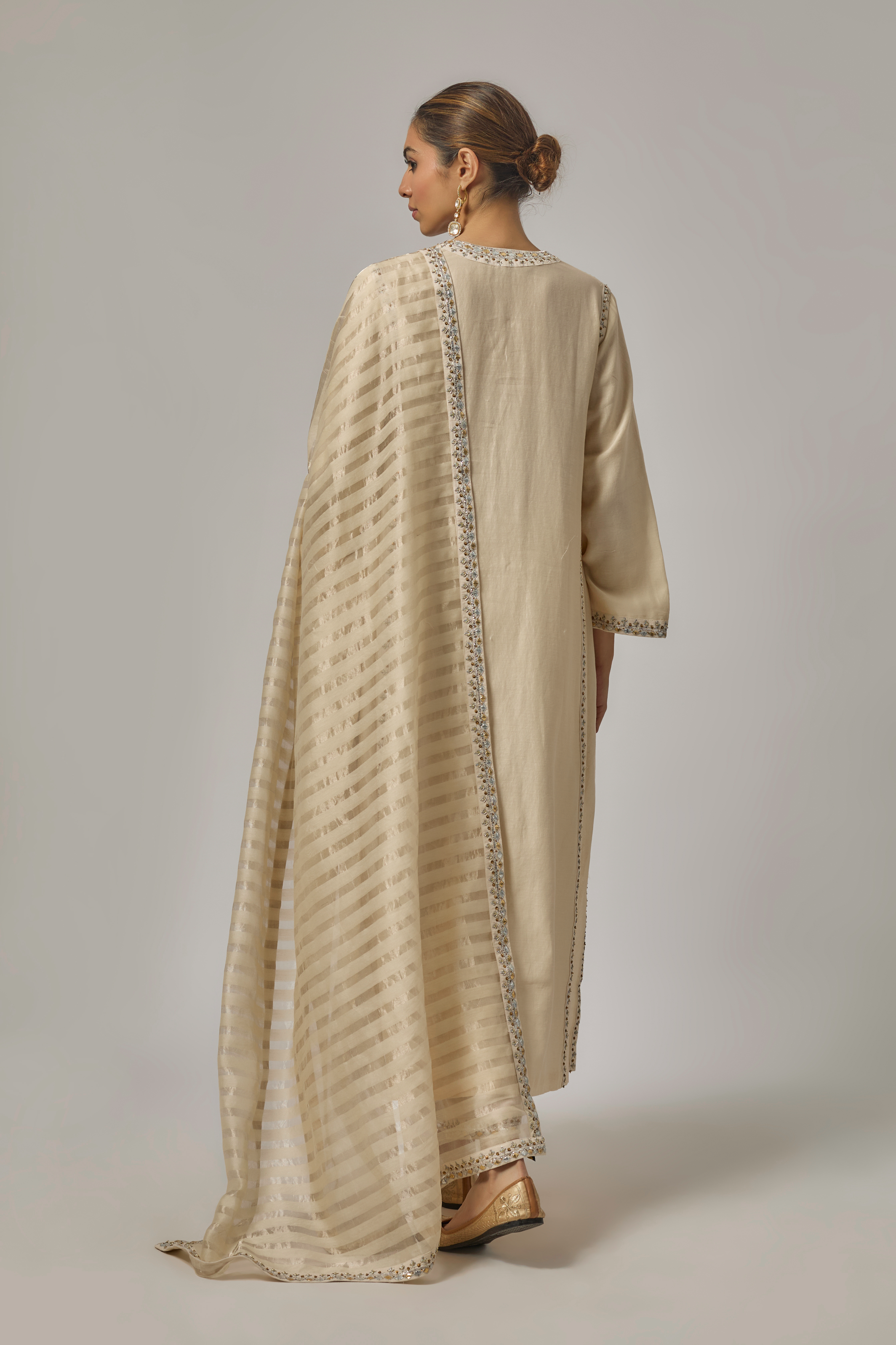 Gota-Patti Placket Kurta Set