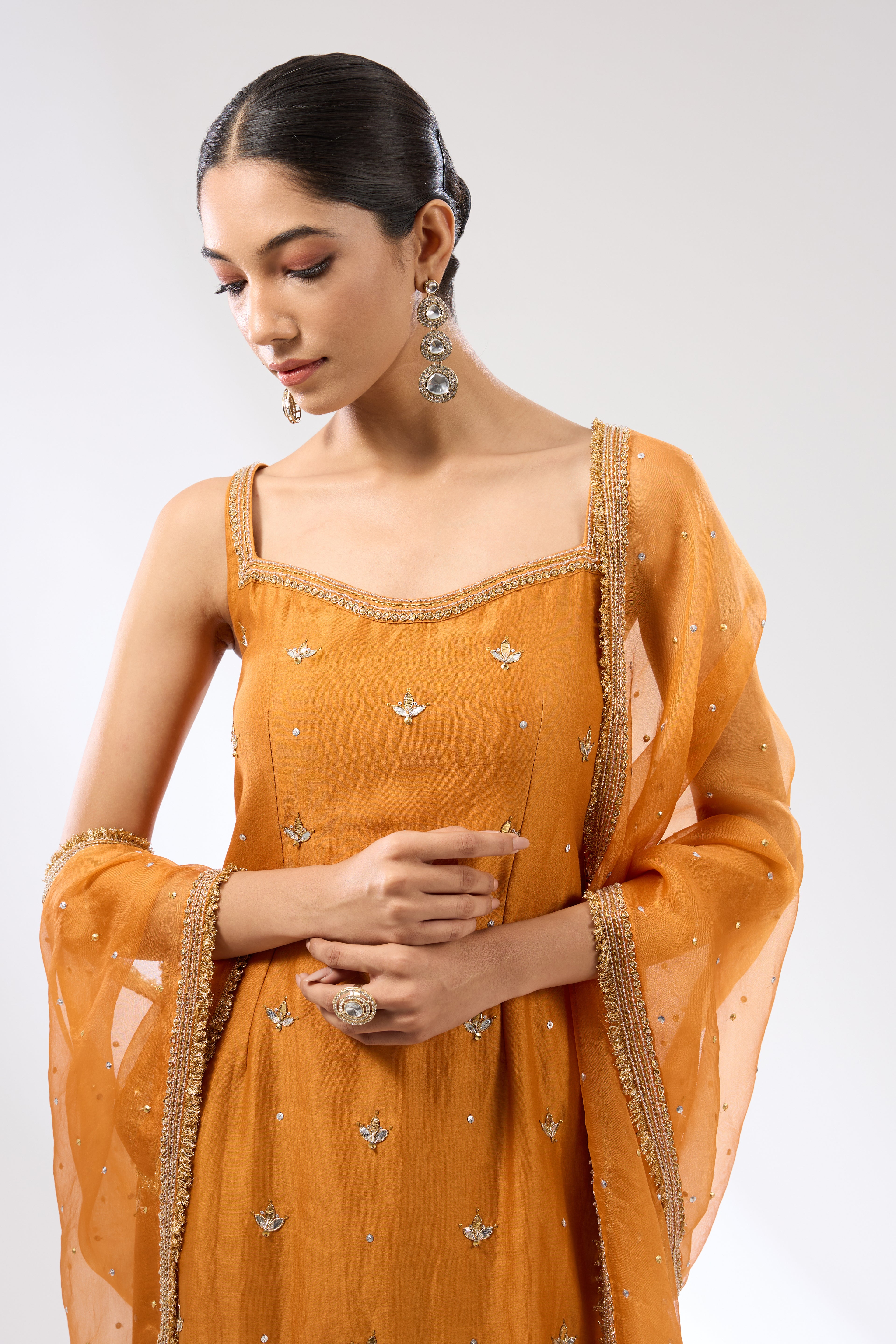 Gota-Patti Motif Sharara Set
