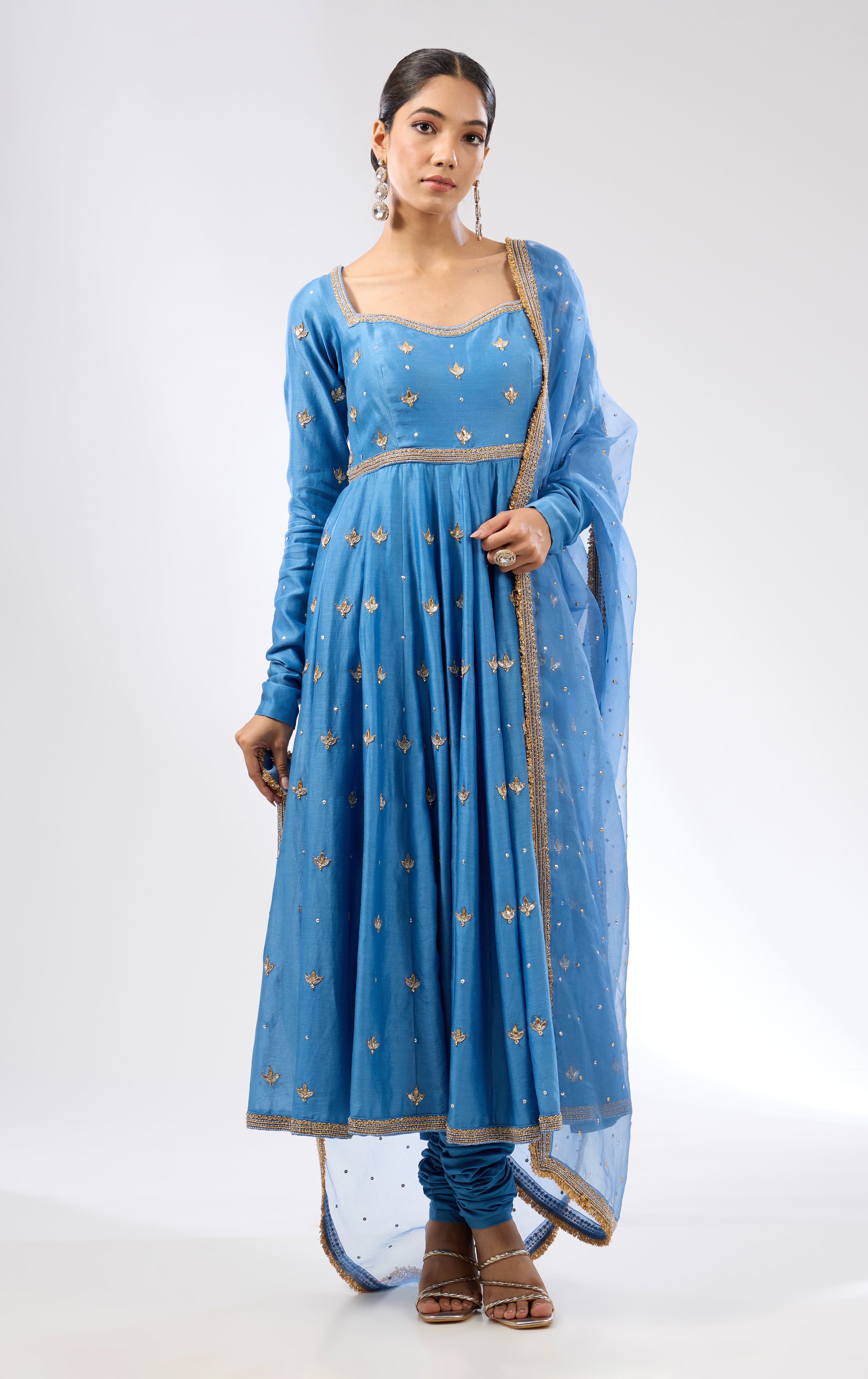 Gota-Patti Motif Anarkali Set