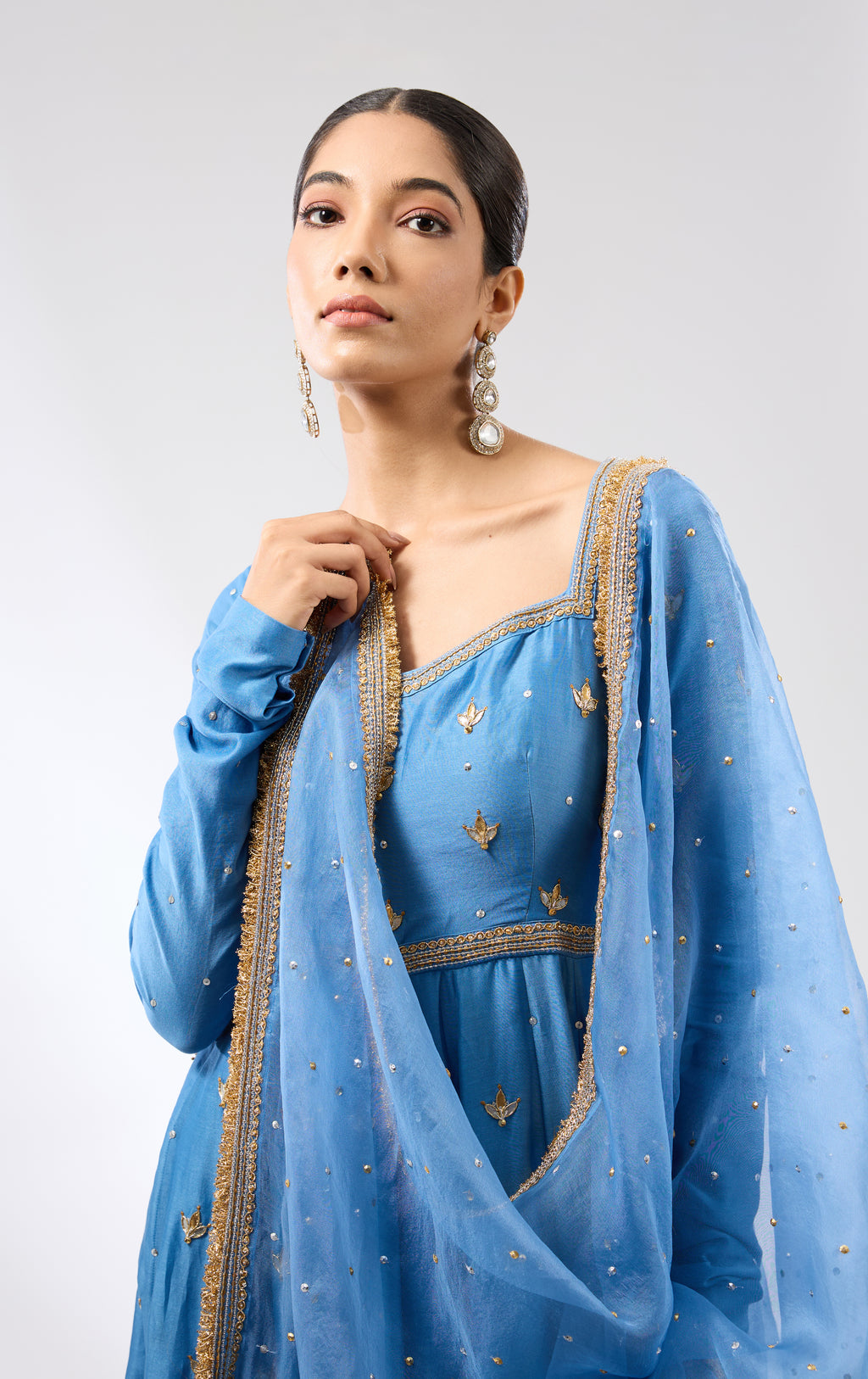 Gota-Patti Motif Anarkali Set