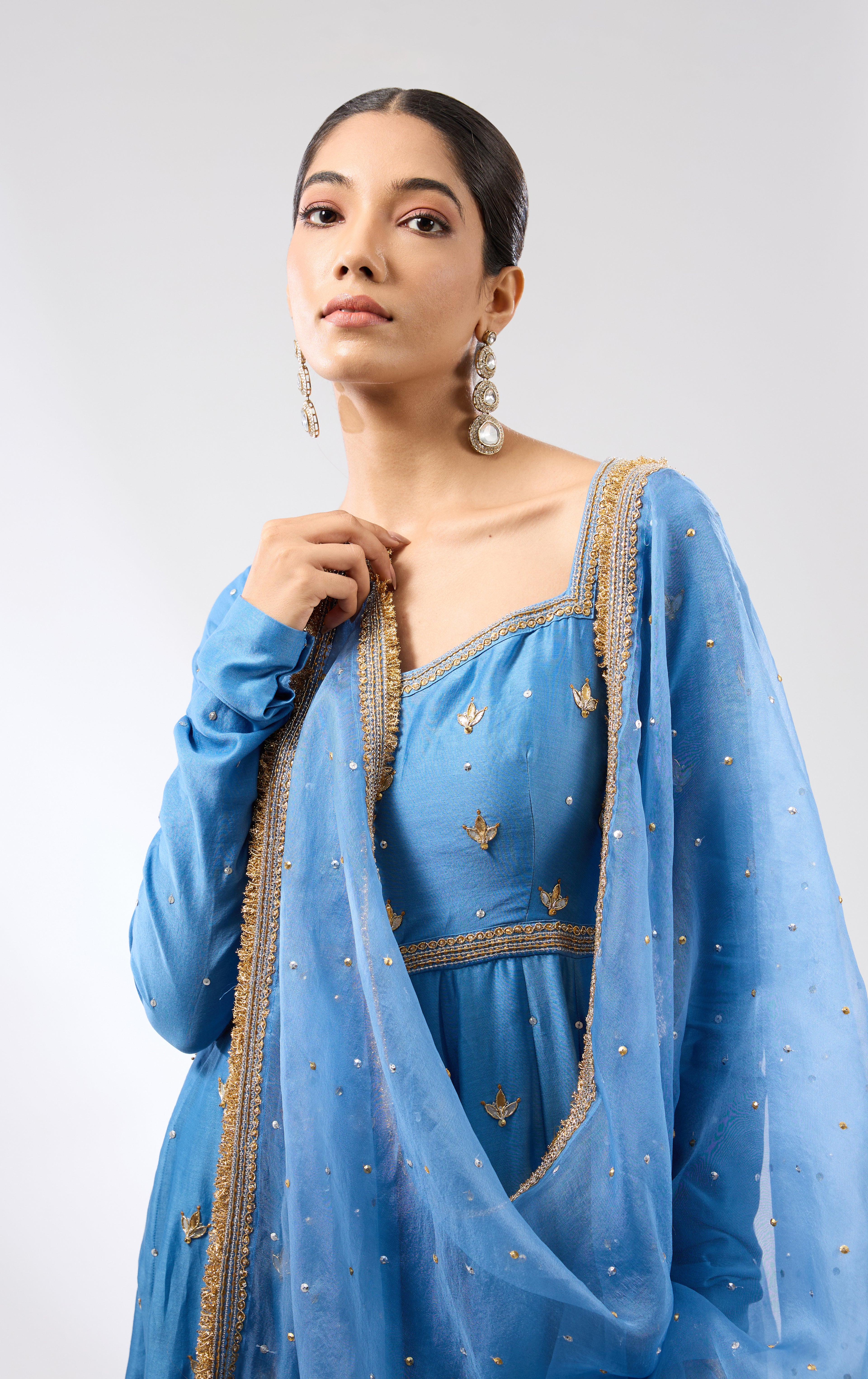 Gota-Patti Motif Anarkali Set
