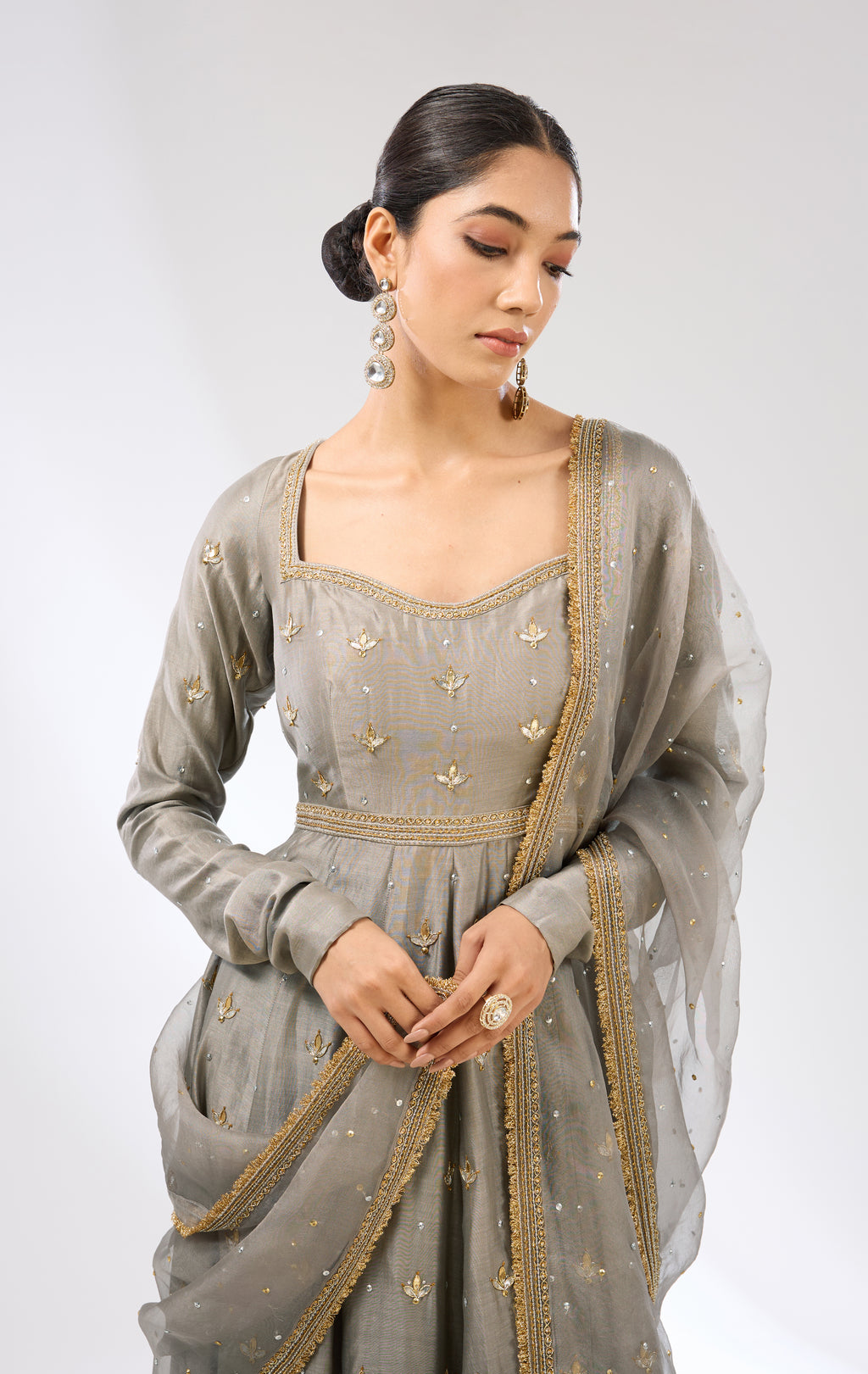 Gota-Patti Motif Anarkali Set
