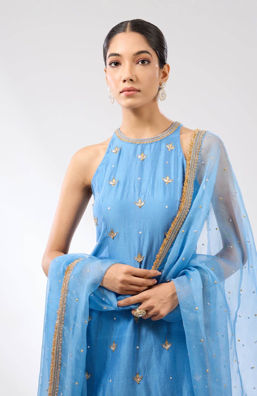 Gota-Patti Motif Sharara Set