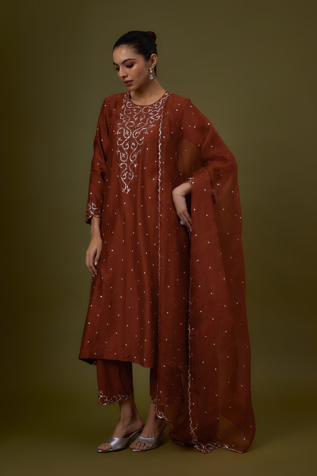 Baroque Yoke Kurta Set