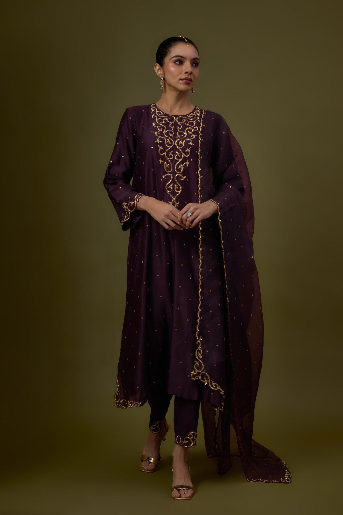 Baroque Yoke Kurta Set