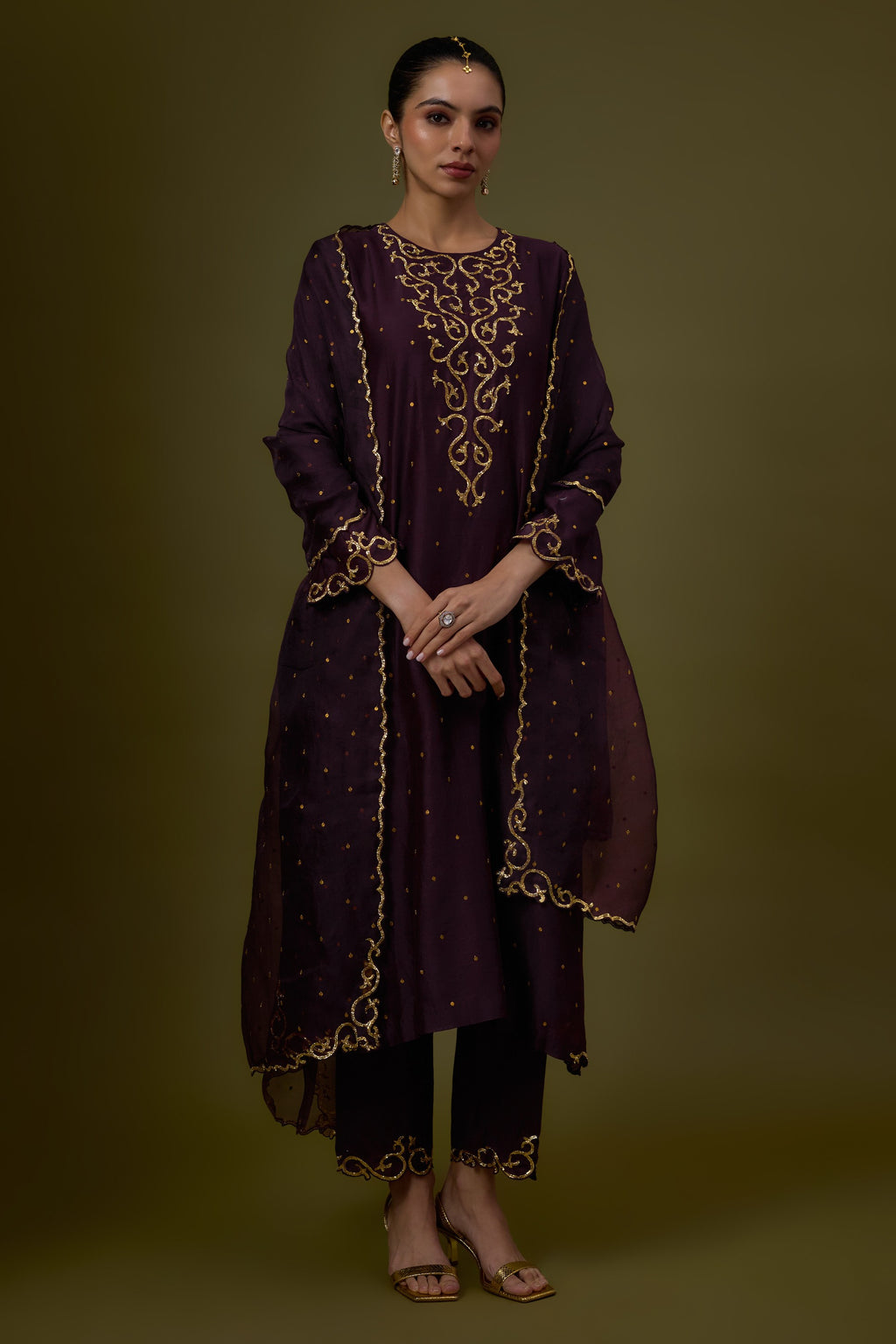 Baroque Yoke Kurta Set