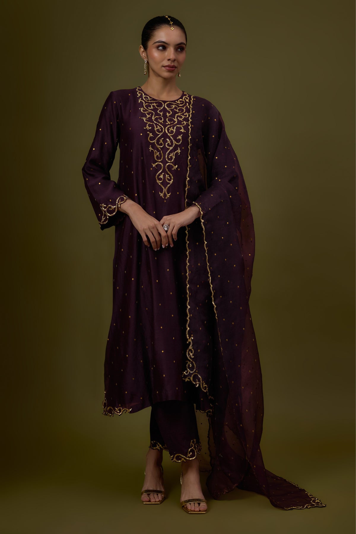 Baroque Yoke Kurta Set