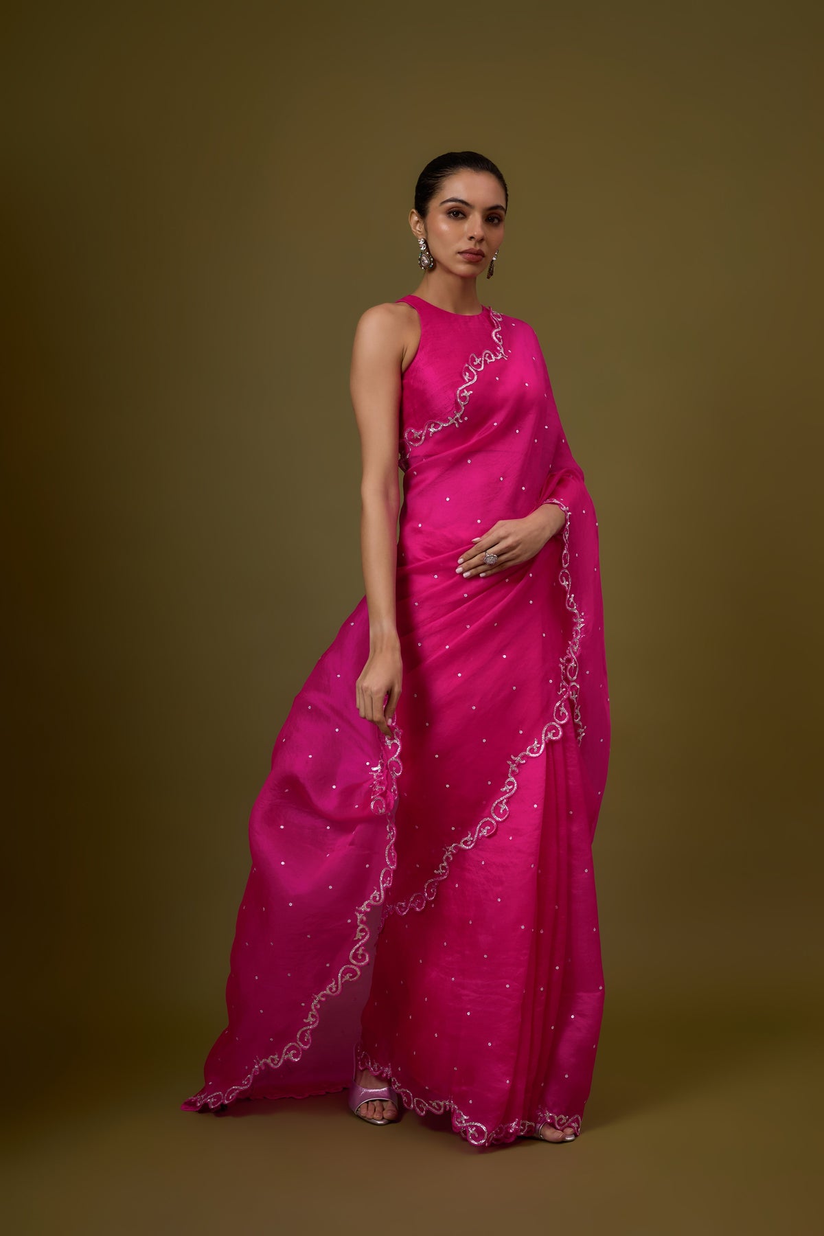 Baroque Scallop Saree Set